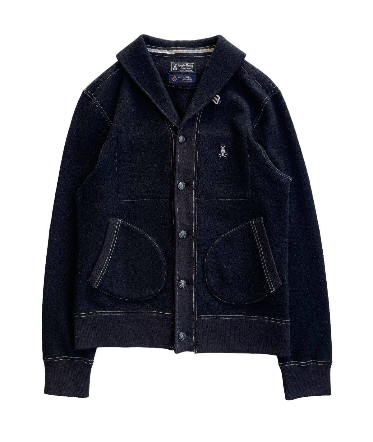 image of Duffer Of St George x Psycho Bunny Psyco Bunny X Duffer St George Jacket in Black (Size Medium)