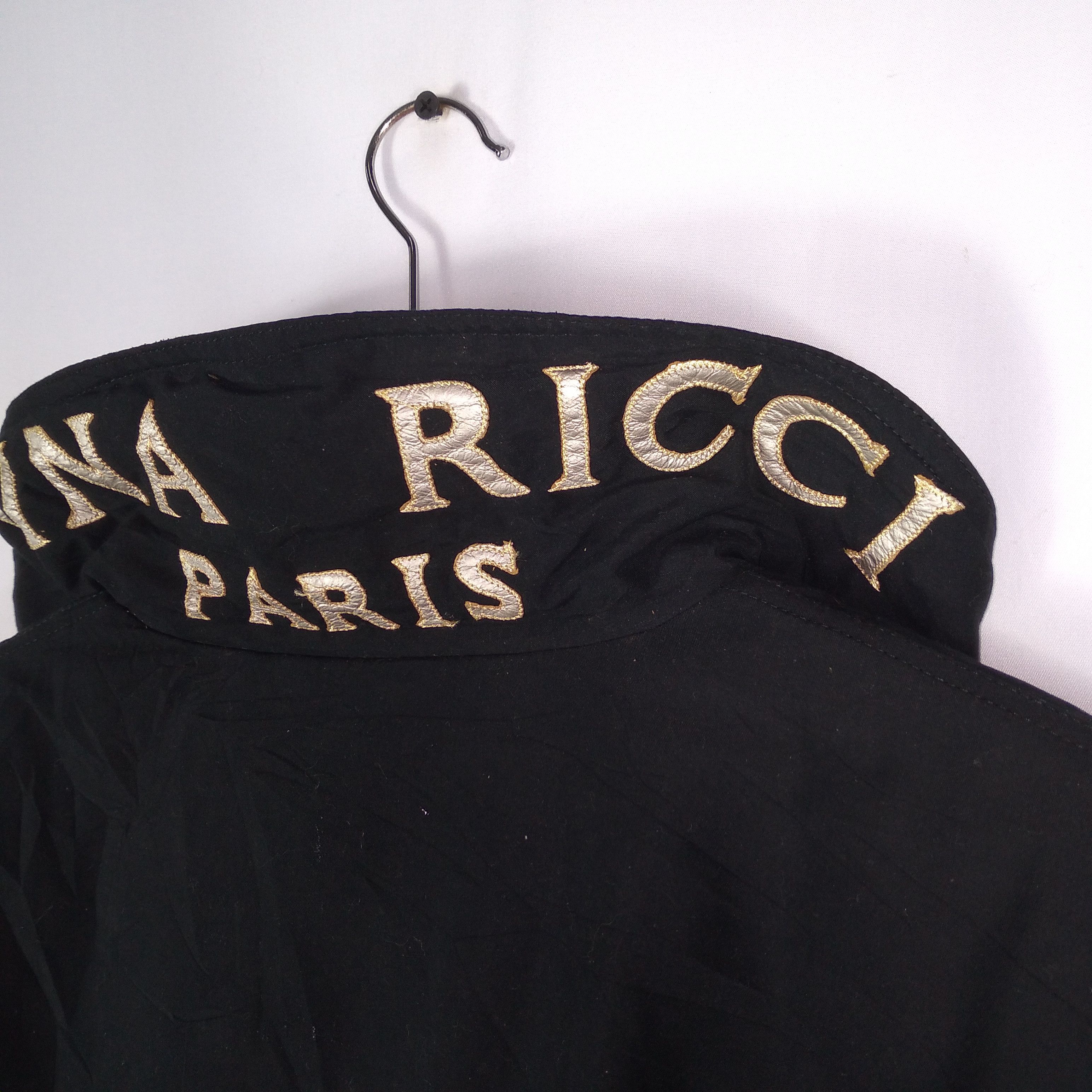 Designer Nina Ricci Embroidery Spellout Button Style Jacket Size US M / EU 48-50 / 2 - 14 Thumbnail