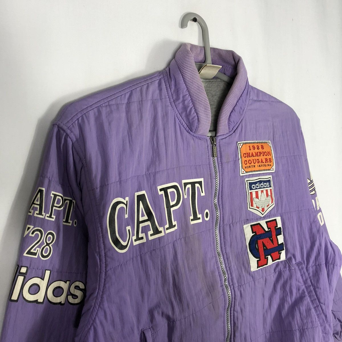 Adidas × Vintage 🔥Heat🔥Vintage Adidas Patchwork Big Logo Bomber Style Jacket Size US M / EU 48-50 / 2 - 8 Thumbnail