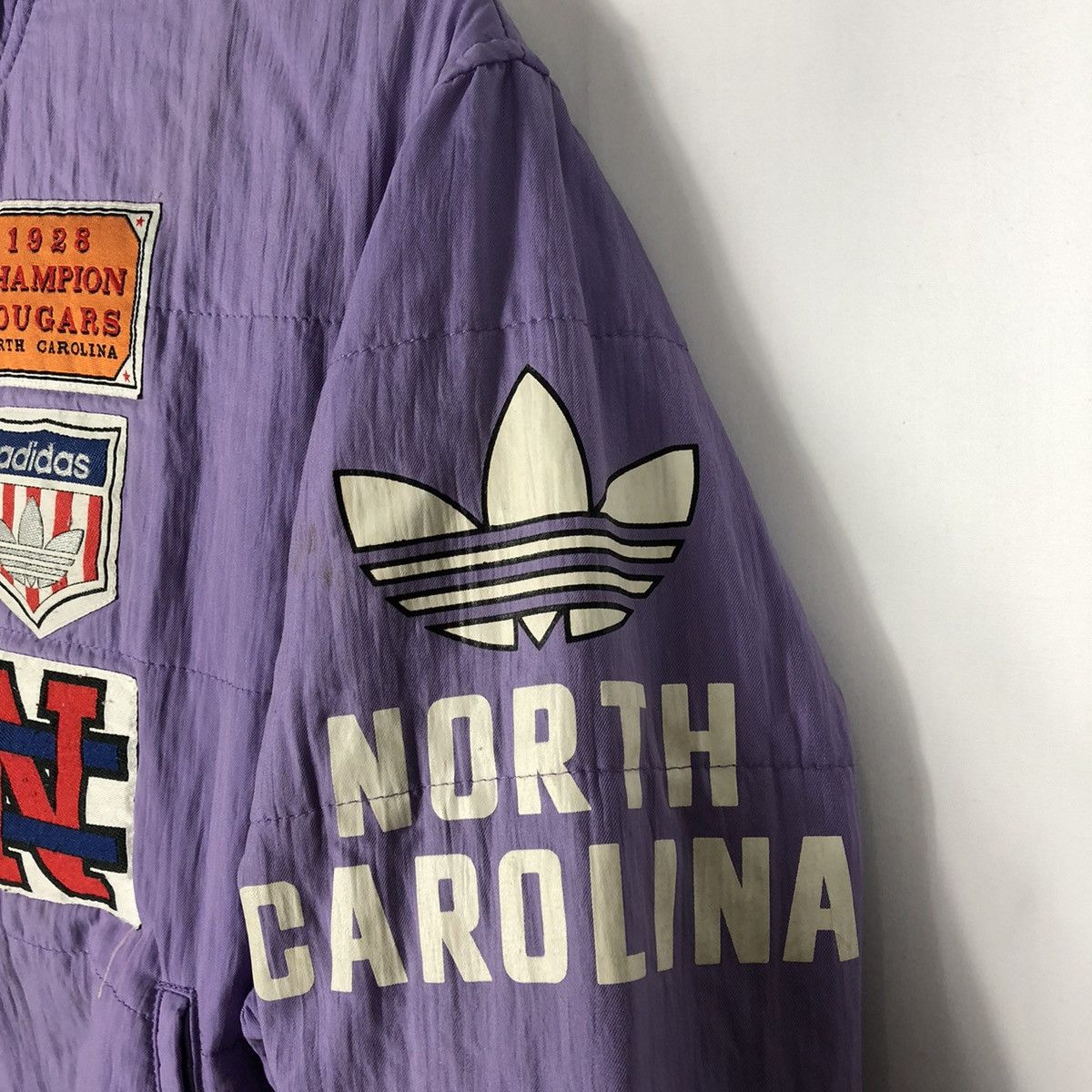 Adidas × Vintage 🔥Heat🔥Vintage Adidas Patchwork Big Logo Bomber Style Jacket Size US M / EU 48-50 / 2 - 11 Thumbnail