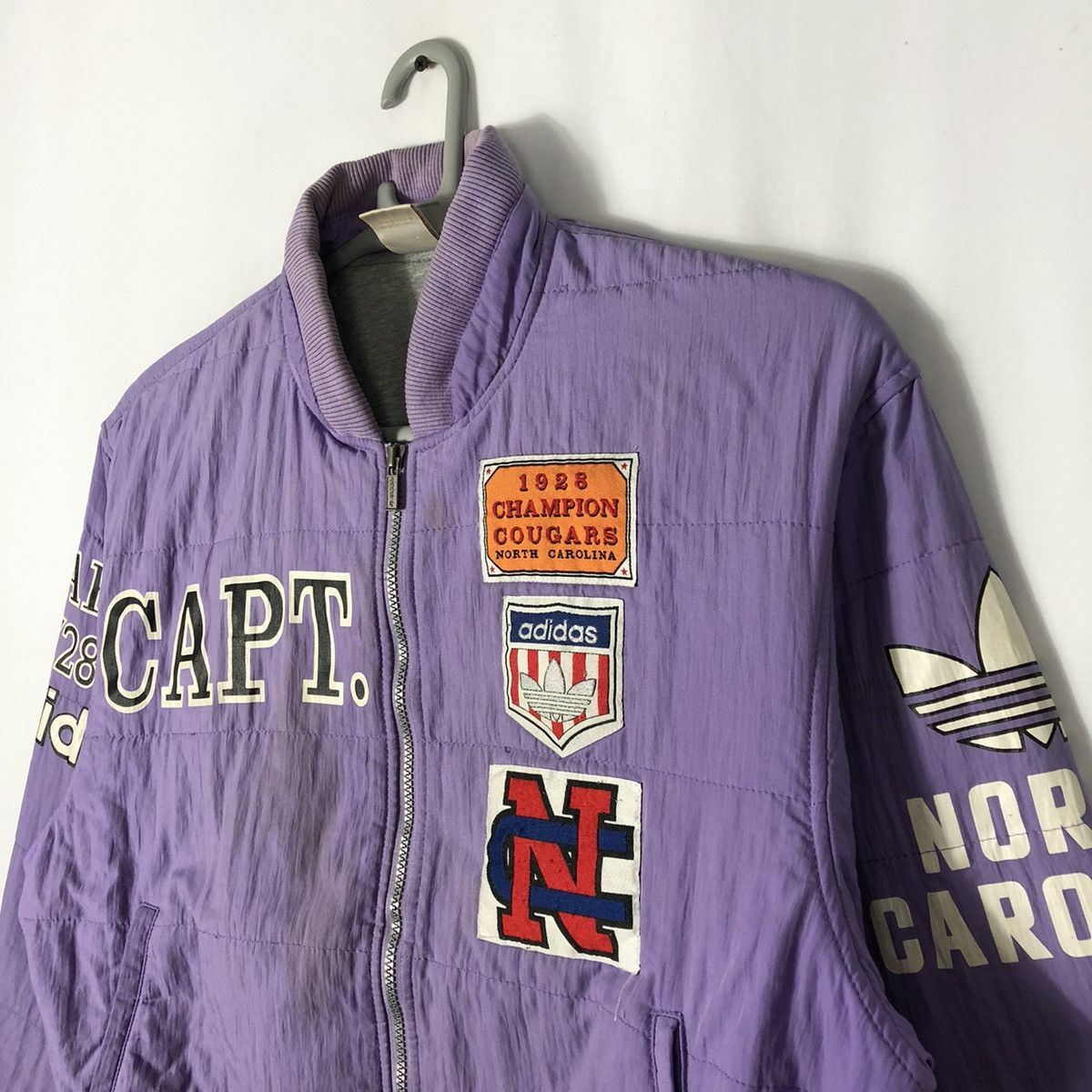 Adidas × Vintage 🔥Heat🔥Vintage Adidas Patchwork Big Logo Bomber Style Jacket Size US M / EU 48-50 / 2 - 6 Thumbnail