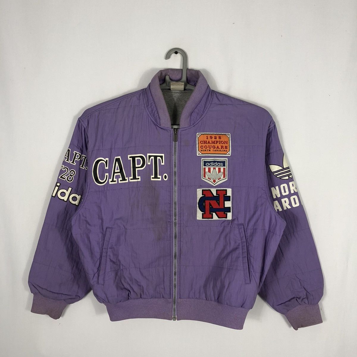 Adidas × Vintage 🔥Heat🔥Vintage Adidas Patchwork Big Logo Bomber Style Jacket Size US M / EU 48-50 / 2 - 1 Thumbnail