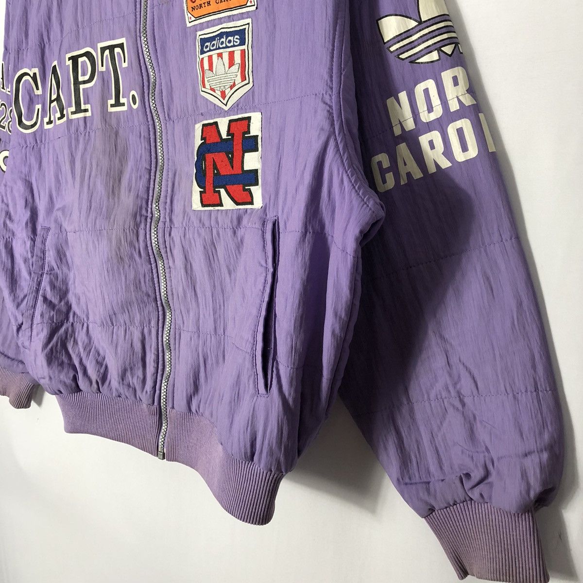 Adidas × Vintage 🔥Heat🔥Vintage Adidas Patchwork Big Logo Bomber Style Jacket Size US M / EU 48-50 / 2 - 7 Thumbnail