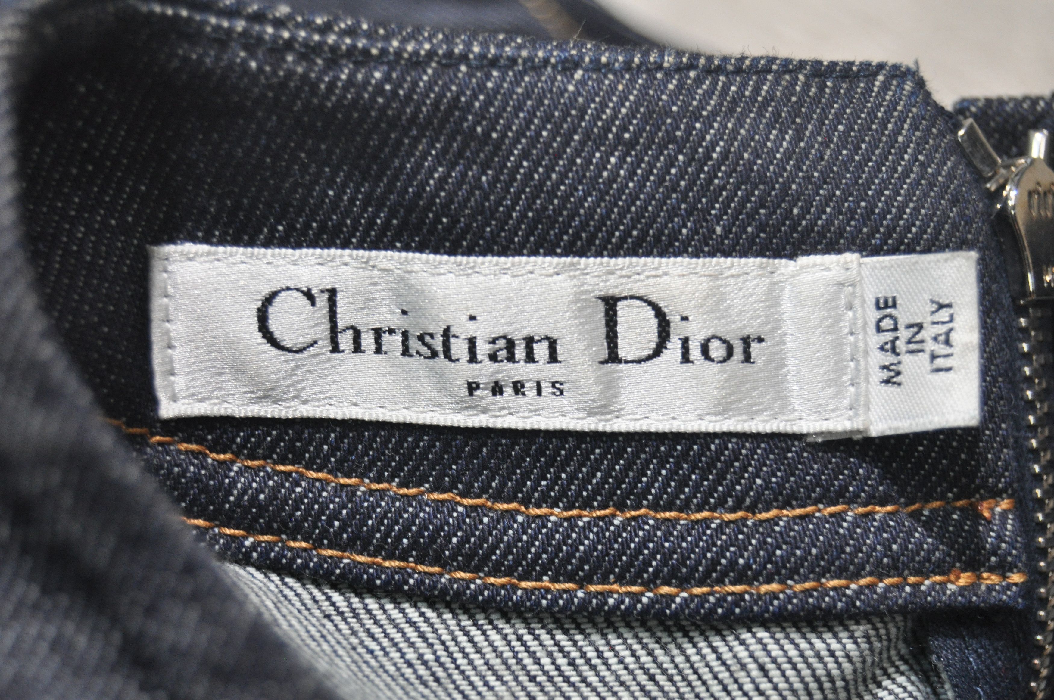 Dior Christian Dior - RS - F/W 15 - Embellished Denim Dress Size XS / US 0-2 / IT 36-38 - 7 Thumbnail