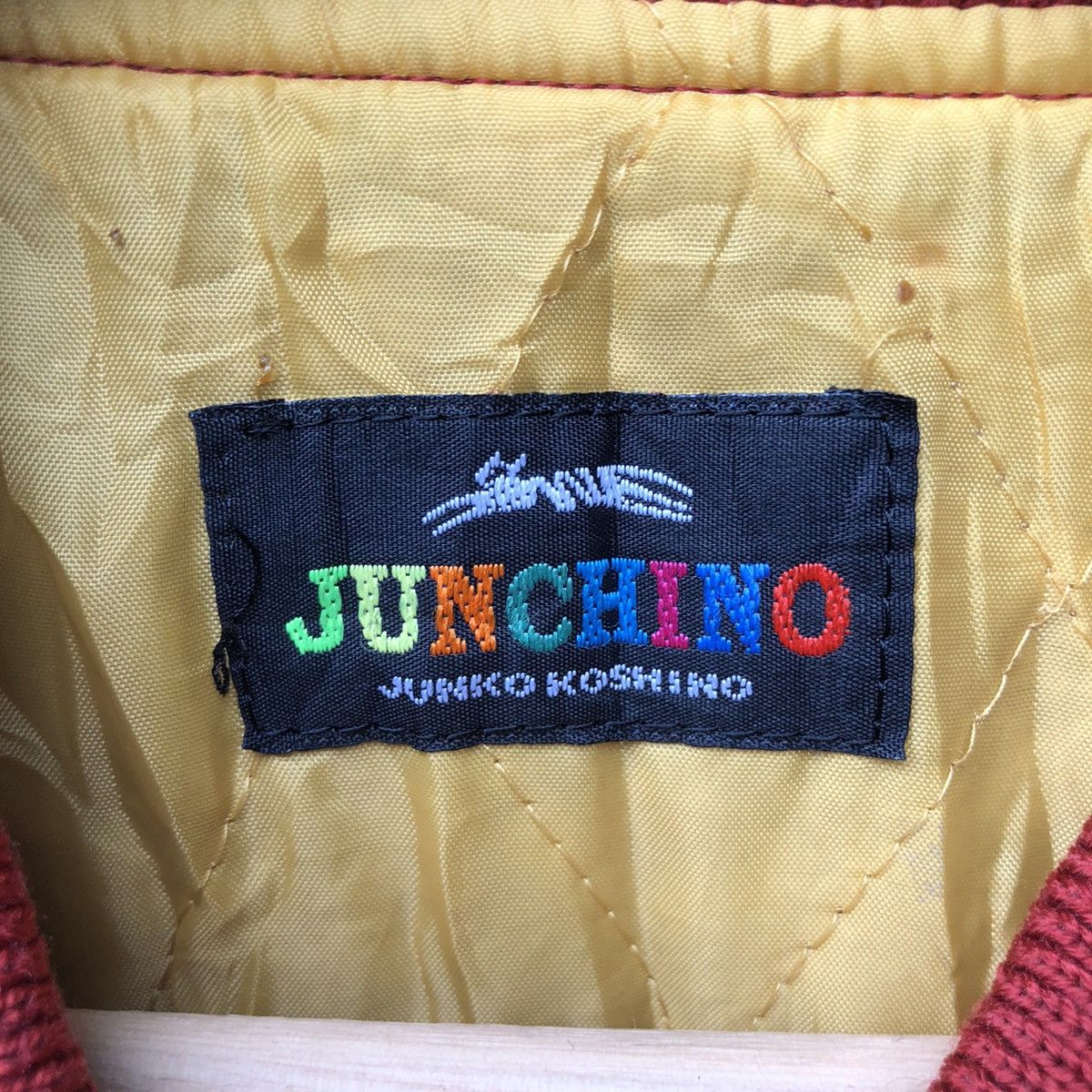 Japanese Brand 📣VINTAGE JUNKO KOSHINO EMBROIDERED SPELLOUT RAINBOW LOGO Size US XL / EU 56 / 4 - 3 Thumbnail