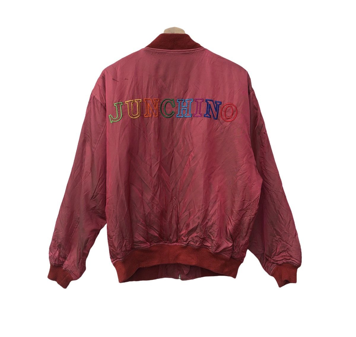 Japanese Brand 📣VINTAGE JUNKO KOSHINO EMBROIDERED SPELLOUT RAINBOW LOGO Size US XL / EU 56 / 4 - 1 Thumbnail