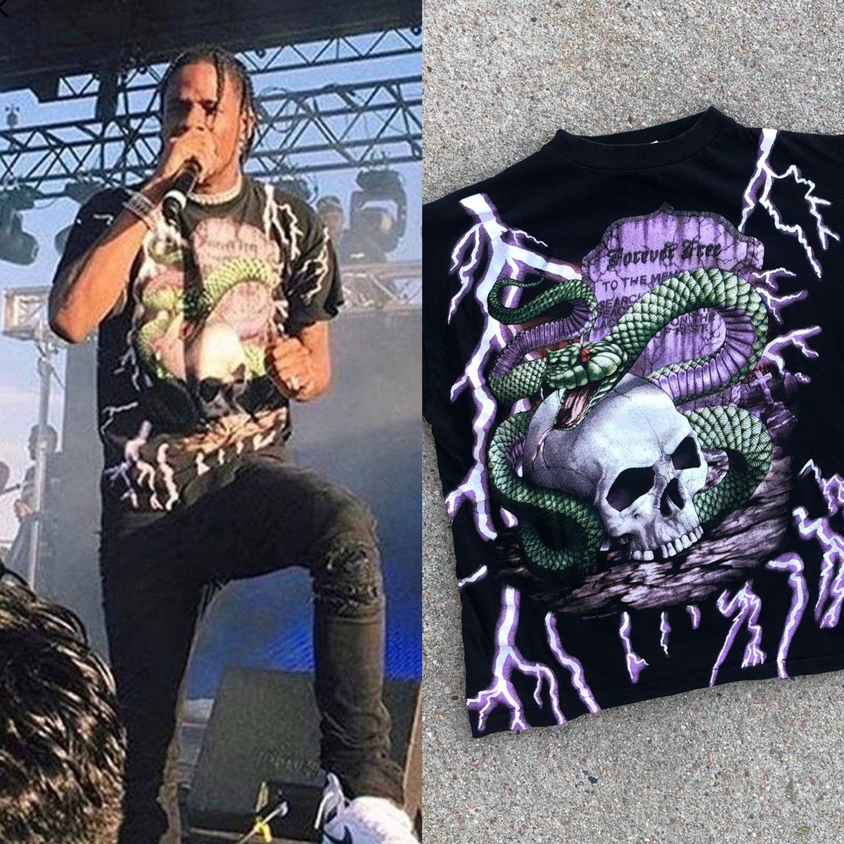 Vintage Usa Thunder T-Shirt As Seen On Travis Scott