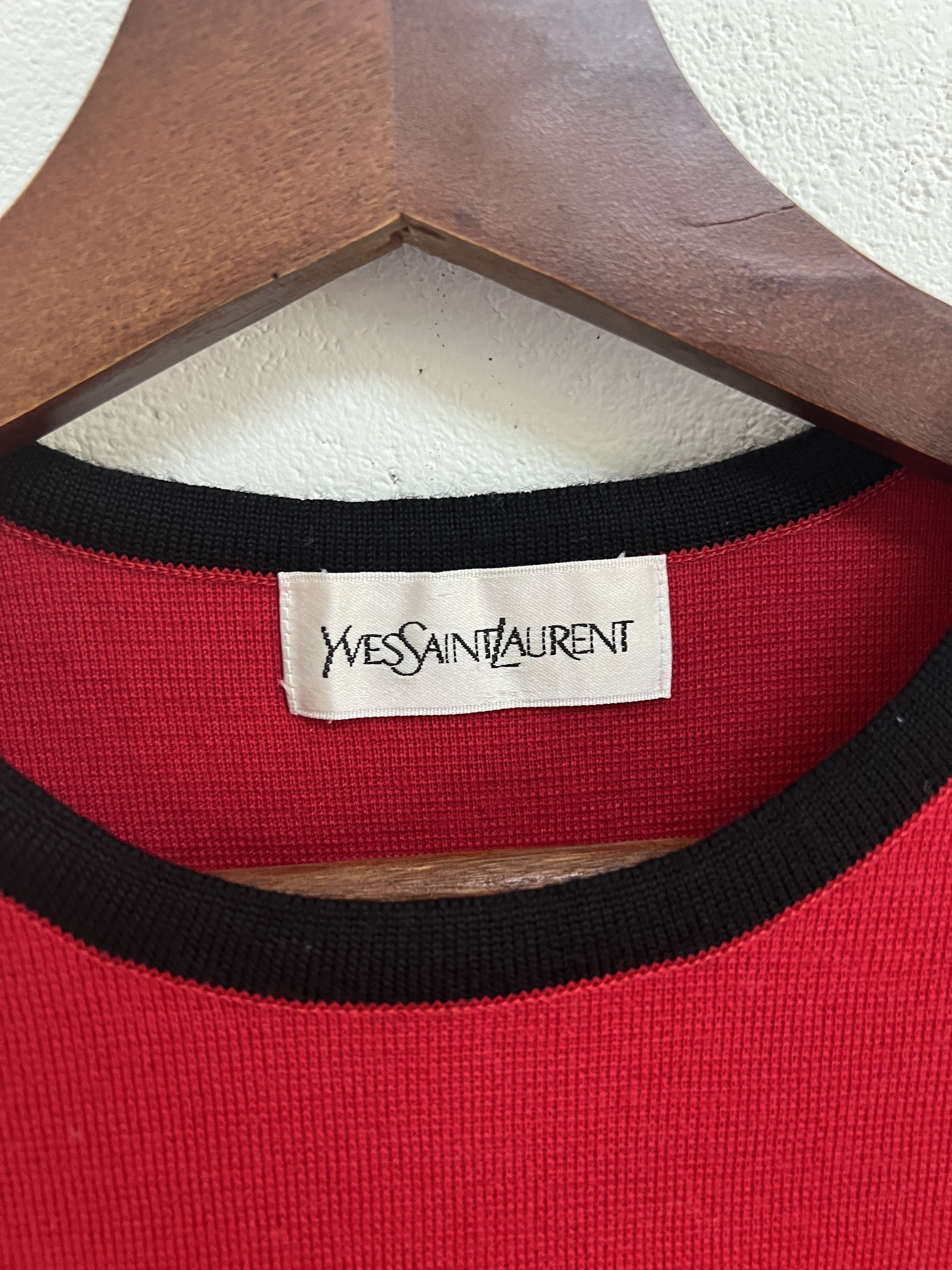 Vintage Vintage ysl women sweater red Size M / US 6-8 / IT 42-44 - 5 Thumbnail