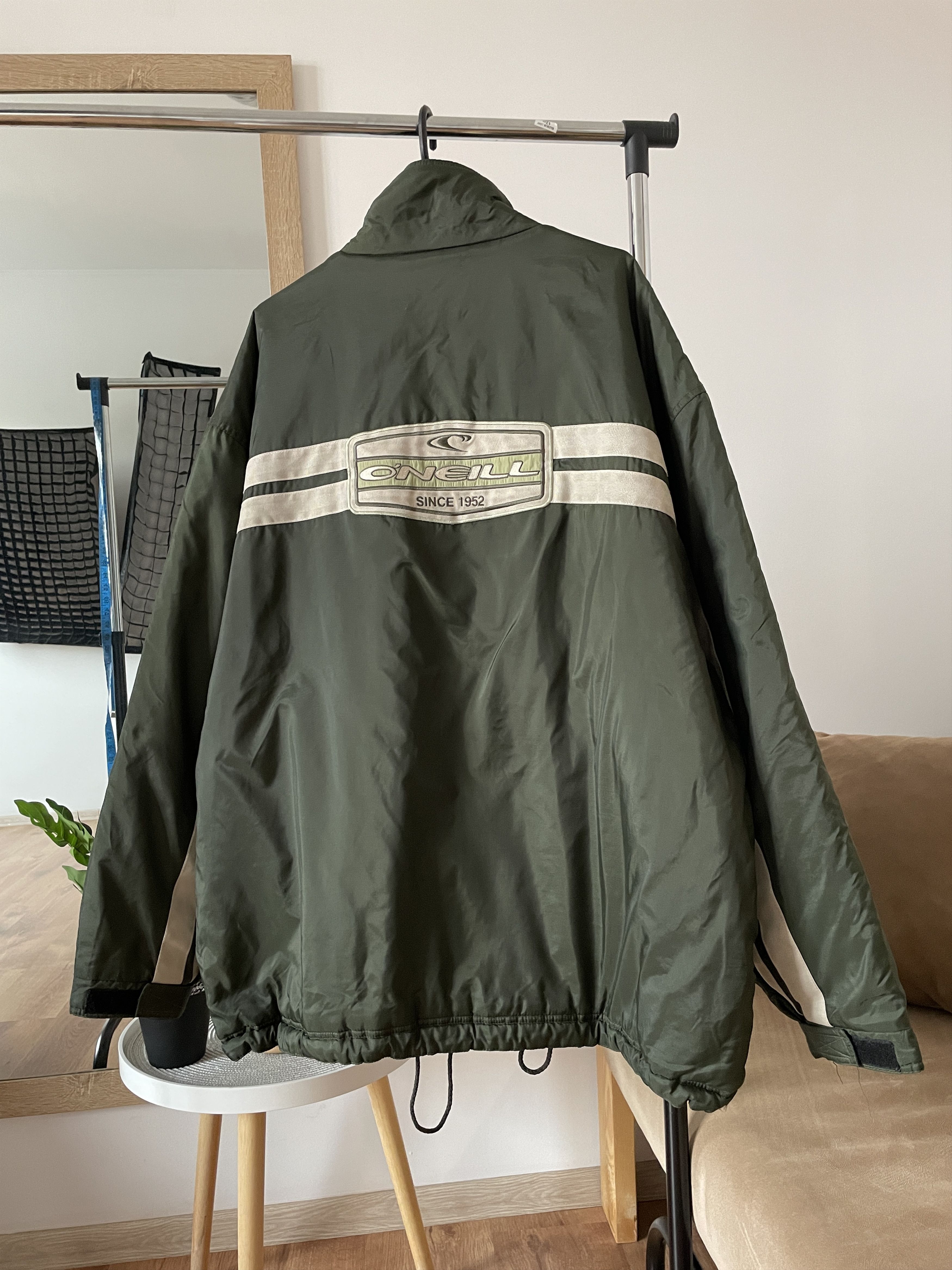 image of Oneill Vintage 90's Surf Clothing Padded Nylon Jacket in Green, Men's (Size XL)