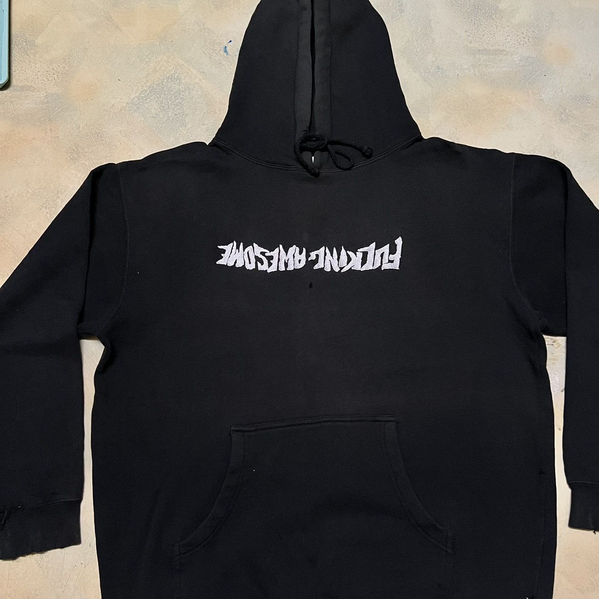 Fucking Awesome Fucking Awesome Inverted Distressed Hoodie Size US L / EU 52-54 / 3 - 2 Thumbnail