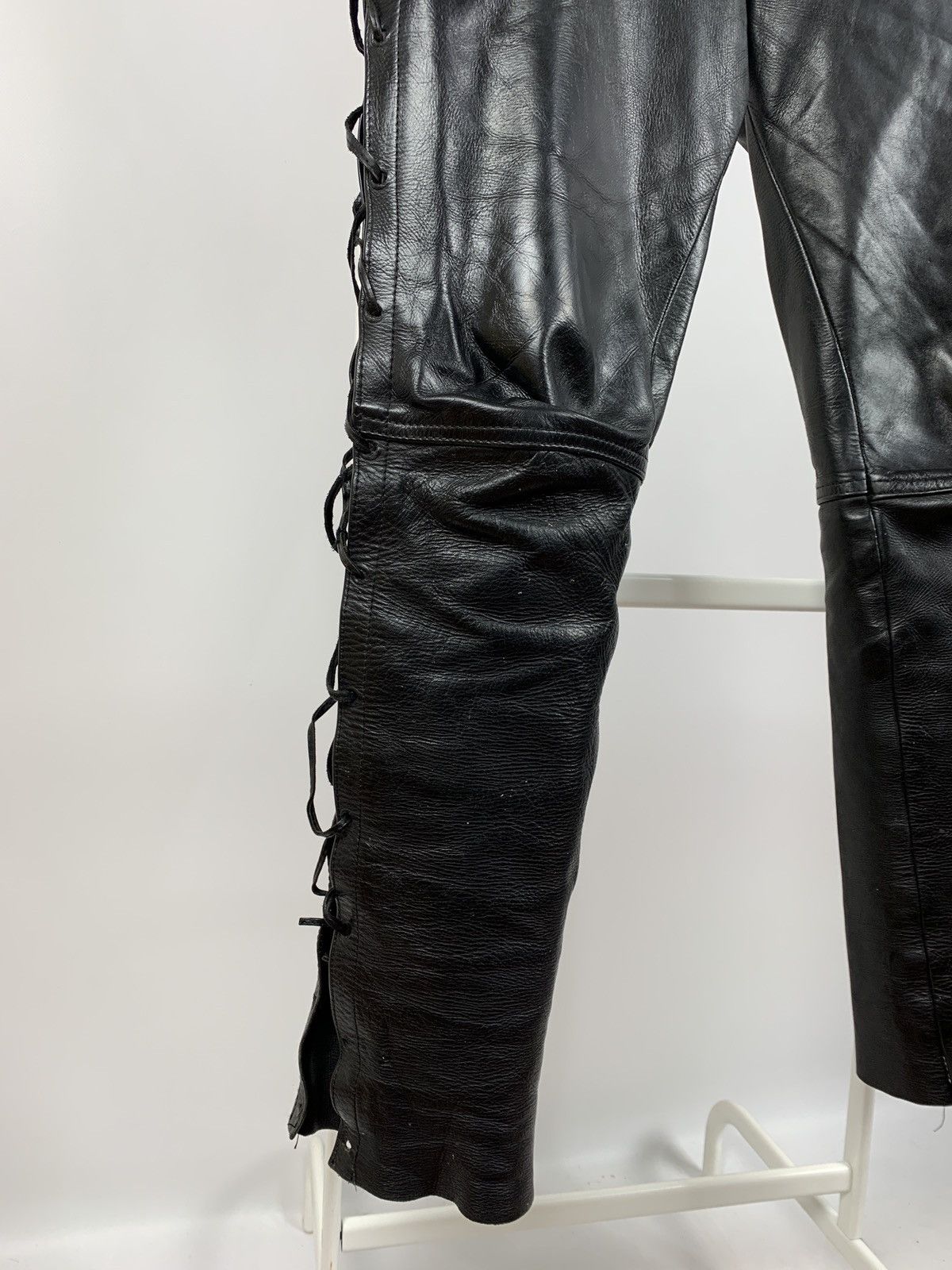 Vintage Vintage Real Leather Biker Motorcycle Lace Up Travis Pants Size US 32 / EU 48 - 13 Thumbnail