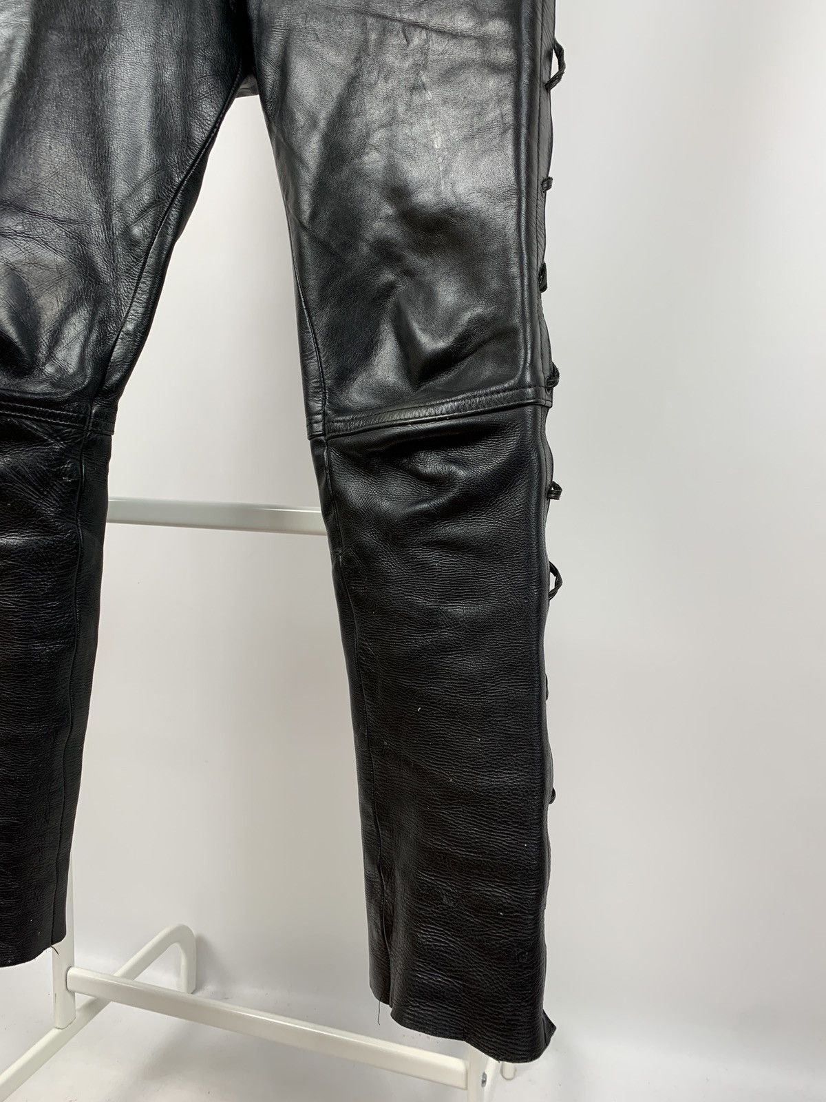 Vintage Vintage Real Leather Biker Motorcycle Lace Up Travis Pants Size US 32 / EU 48 - 14 Thumbnail