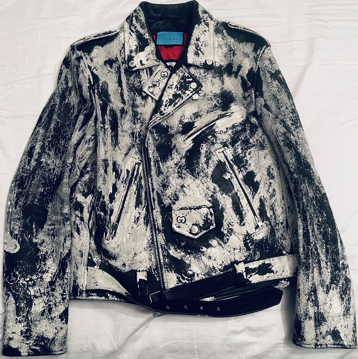 Gucci Gucci Ghost limited edition hand painted leather jacket. Grailed