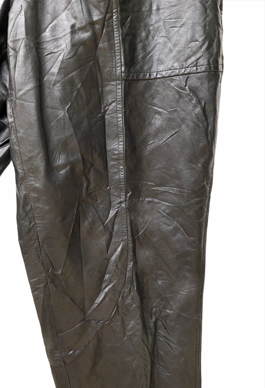 Genuine Leather Vintage Japanese Brand Mr Junko Leather Pants Size US 30 / EU 46 - 4 Thumbnail
