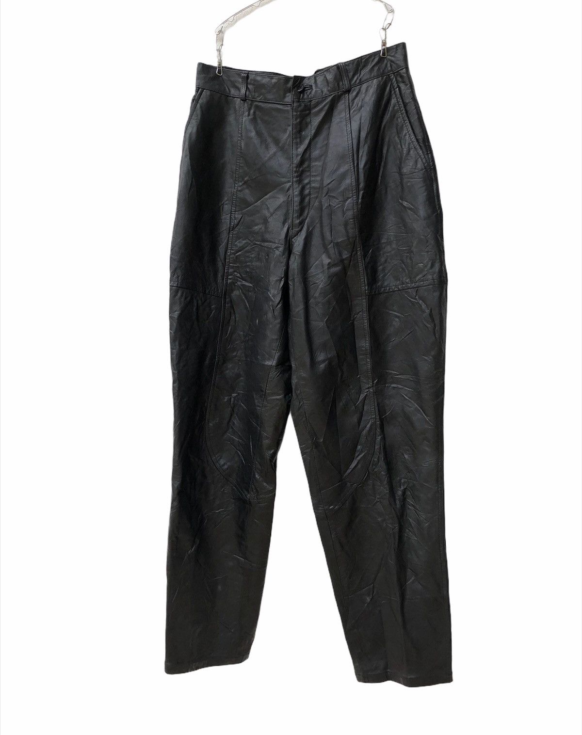 Genuine Leather Vintage Japanese Brand Mr Junko Leather Pants Size US 30 / EU 46 - 1 Thumbnail