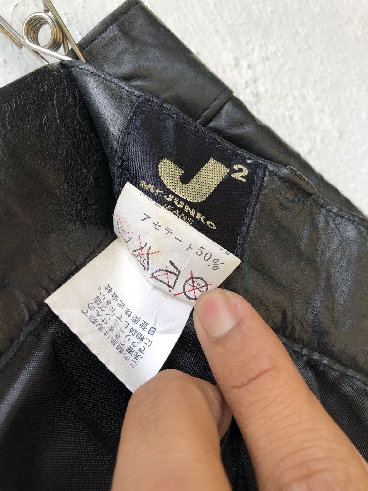 Genuine Leather Vintage Japanese Brand Mr Junko Leather Pants Size US 30 / EU 46 - 6 Thumbnail