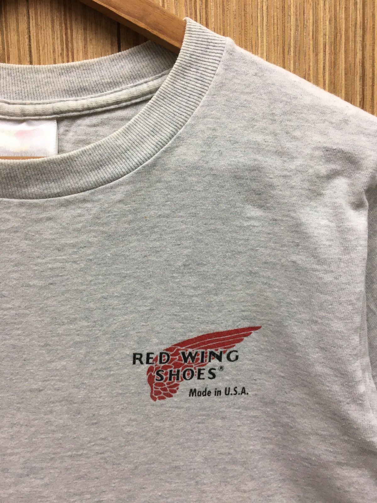Japanese Brand × Red Wing × Vintage Vintage Red Wing Shoes Small Logo T-Shirt Size US S / EU 44-46 / 1 - 3 Thumbnail