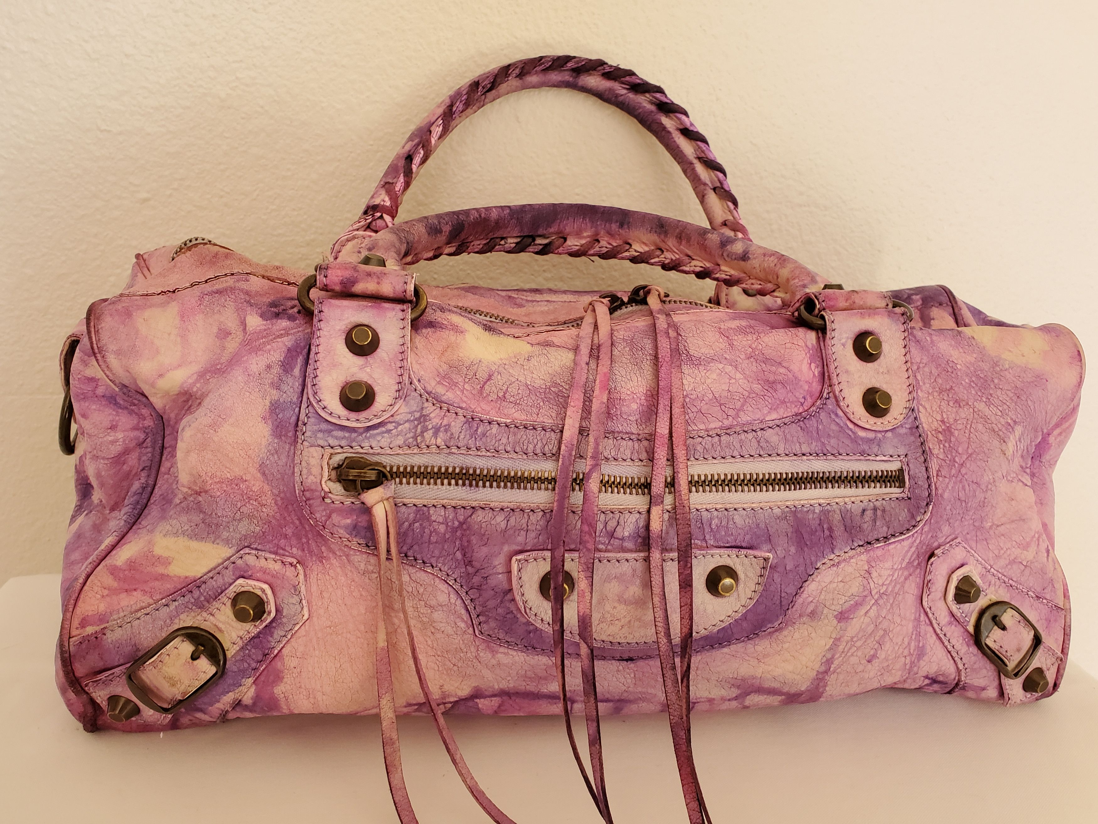 Balenciaga Balenciaga dyed graffiti bag pink blue purple white twiggy Size ONE SIZE - 4 Thumbnail