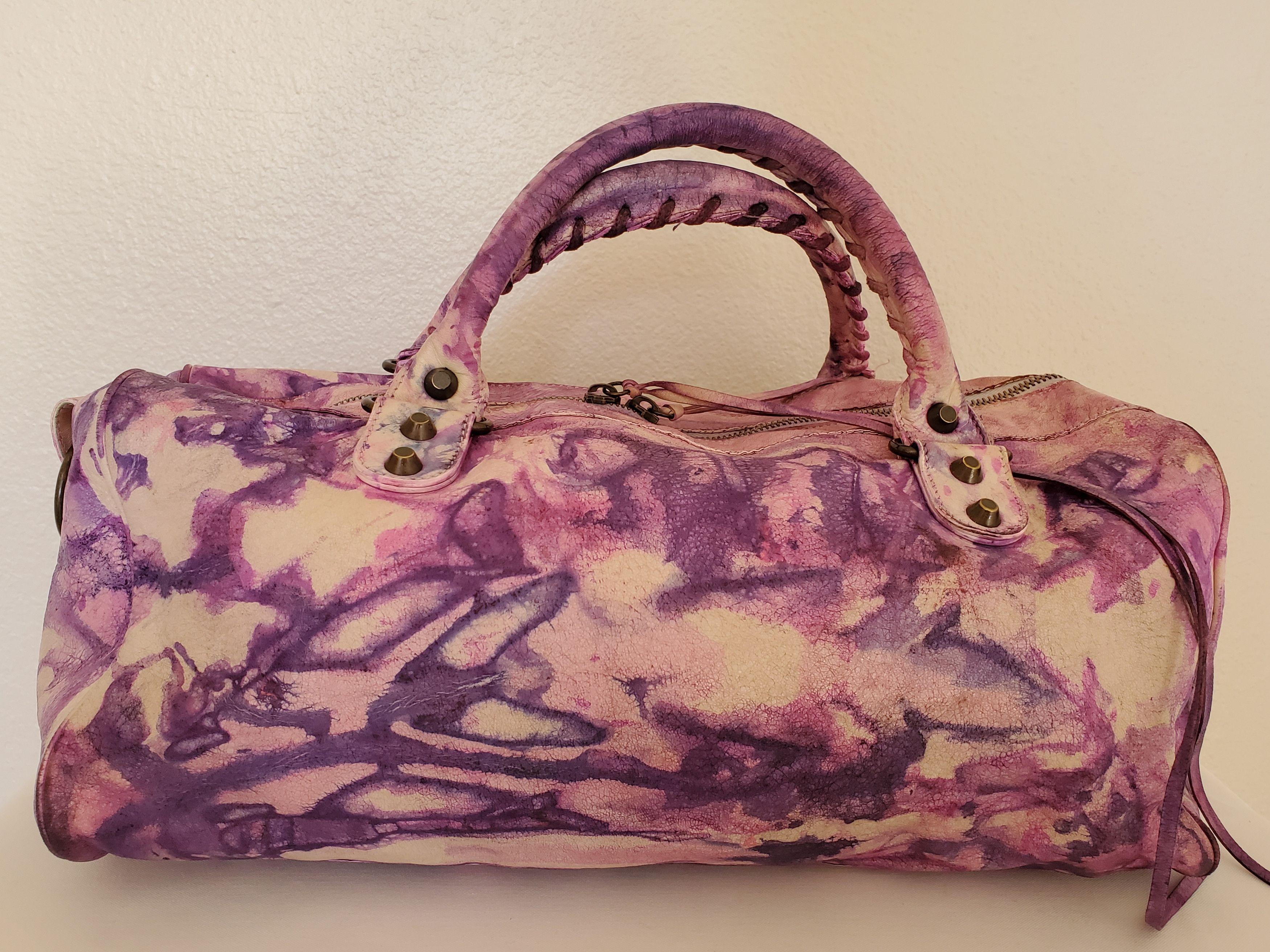 Balenciaga Balenciaga dyed graffiti bag pink blue purple white twiggy Size ONE SIZE - 1 Thumbnail