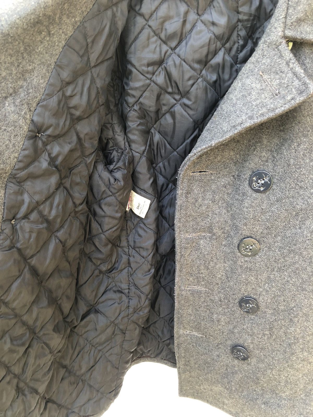 Schott 🧨OFFER VTG SCHOOT PEA COAT QUILTED JACKET Size US S / EU 44-46 / 1 - 5 Thumbnail