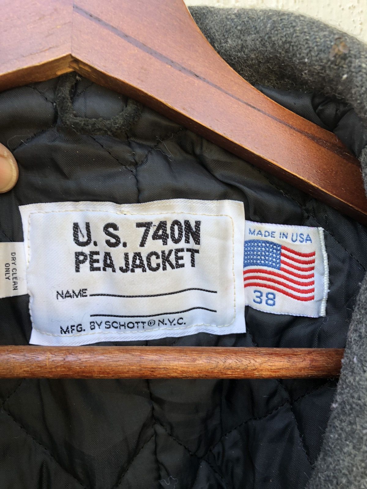 Schott 🧨OFFER VTG SCHOOT PEA COAT QUILTED JACKET Size US S / EU 44-46 / 1 - 3 Thumbnail