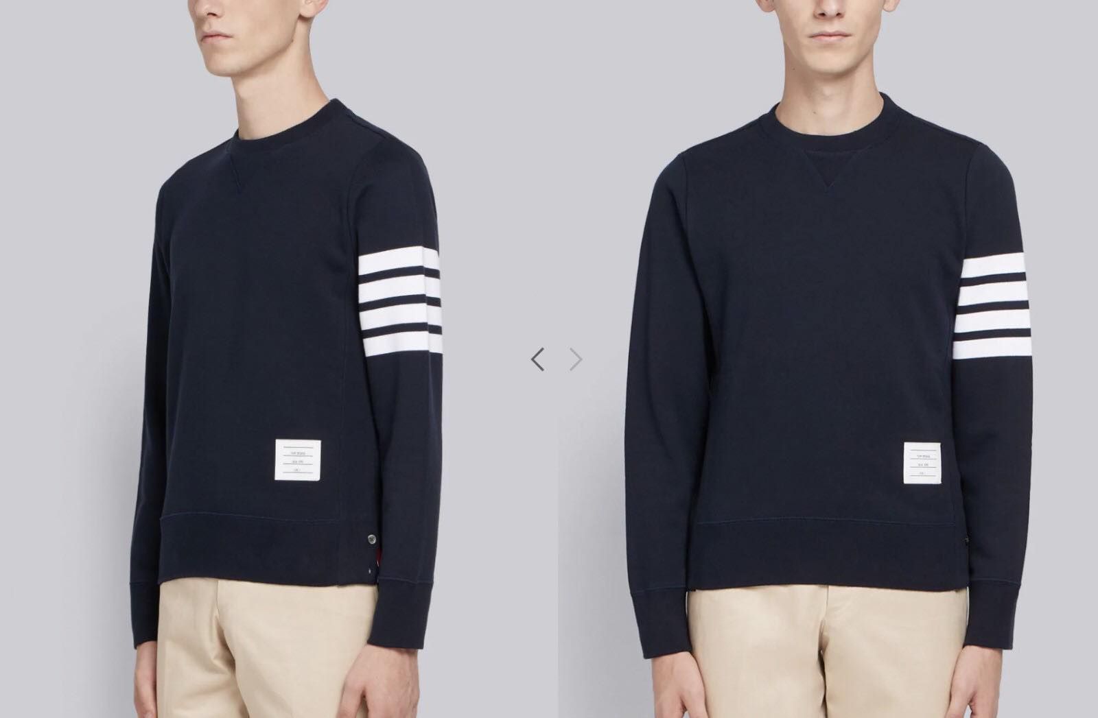 Pre-owned Thom Browne - 4-bar Crewneck Sweater In Navy