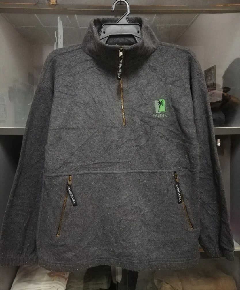 Vintage Vintage 80s Pullover Half Zipper Fleece Jacket made in usa Size US S / EU 44-46 / 1 - 1 Thumbnail