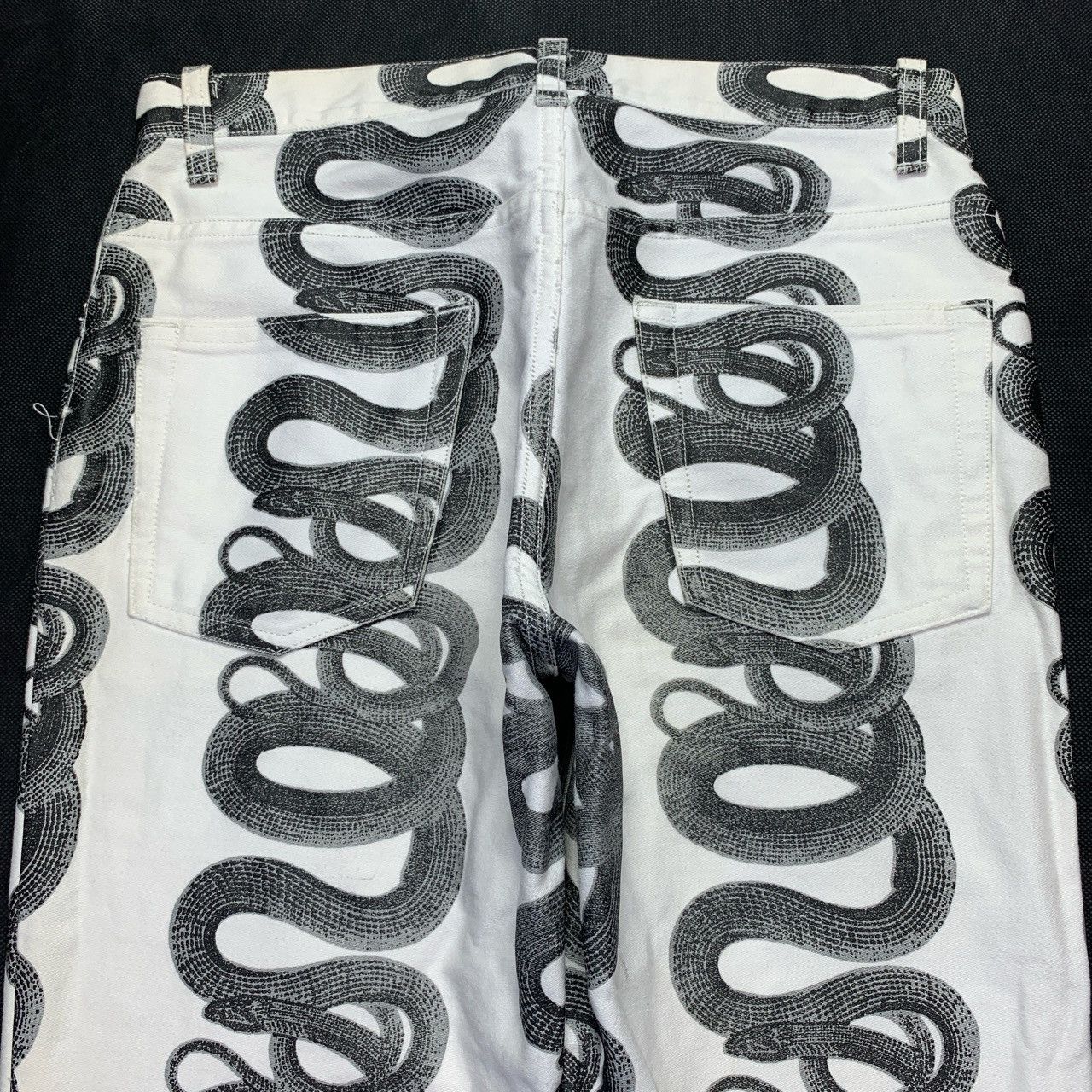 Hysteric Glamour Snake Jeans in White