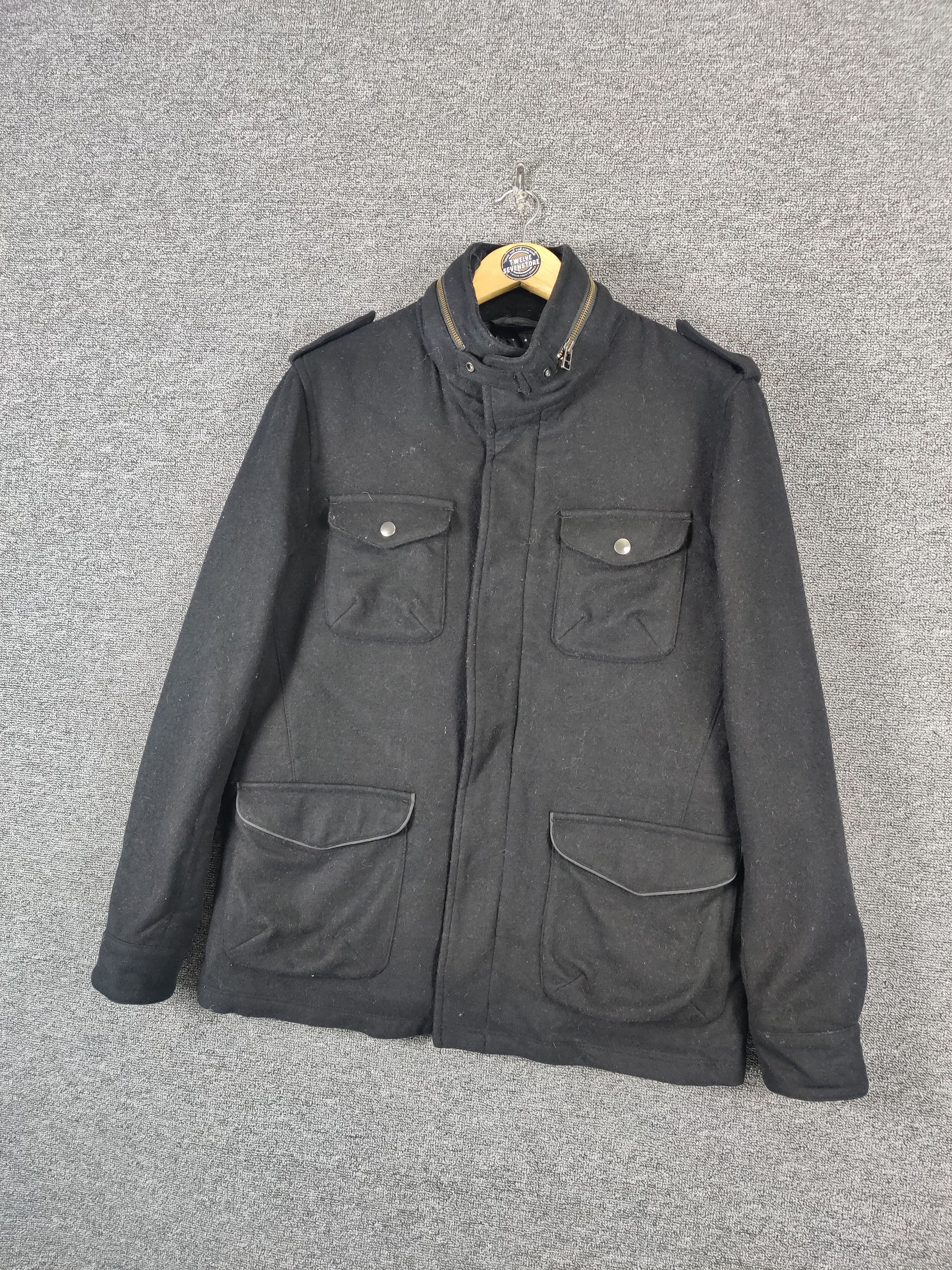 Japanese Brand Vintage Back Number Wool Chore Jacket Size US L / EU 52-54 / 3 - 2 Thumbnail