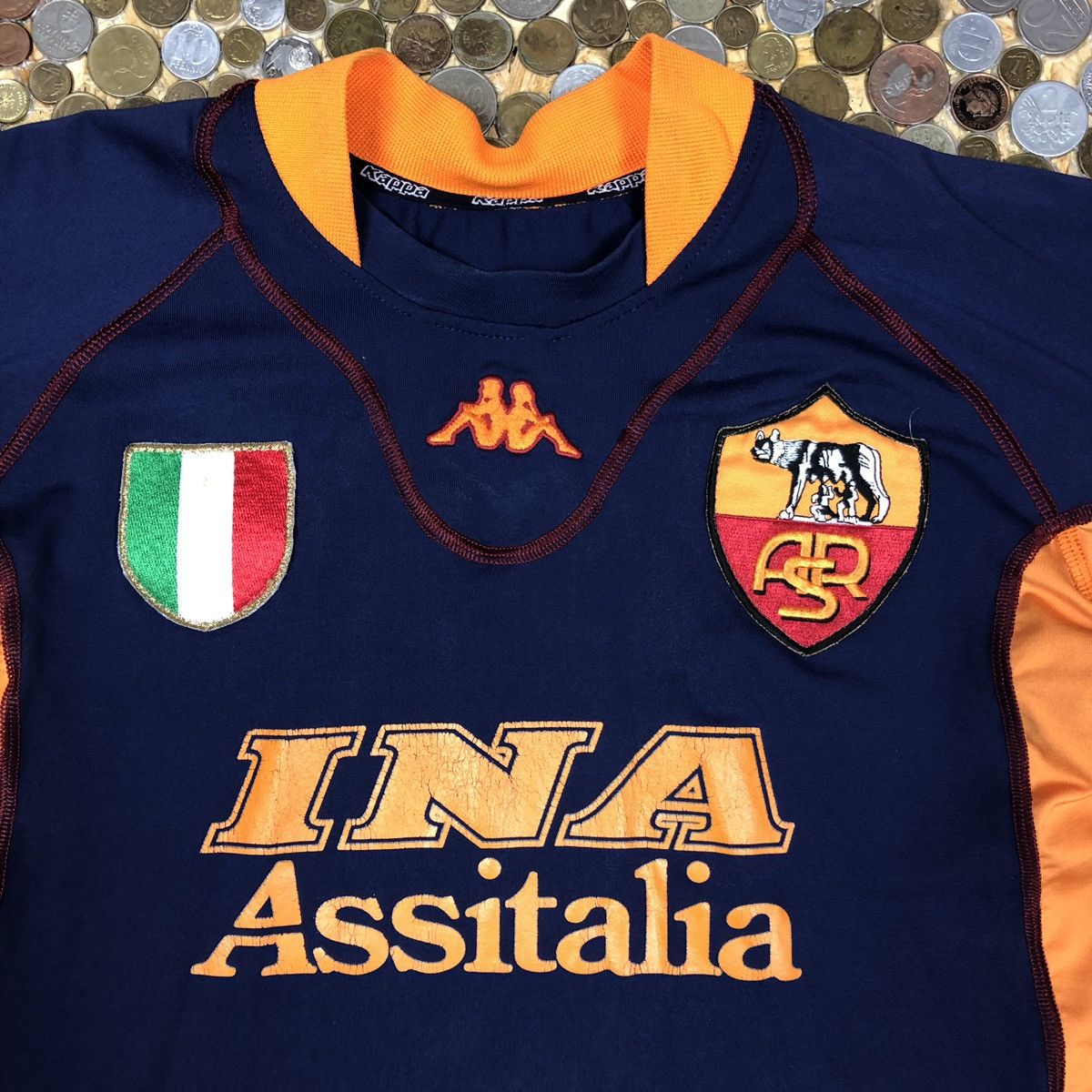 Kappa Kappa As Roma Jersey 2001 3rd jersey away Tshirt Size US S / EU 44-46 / 1 - 2 Thumbnail