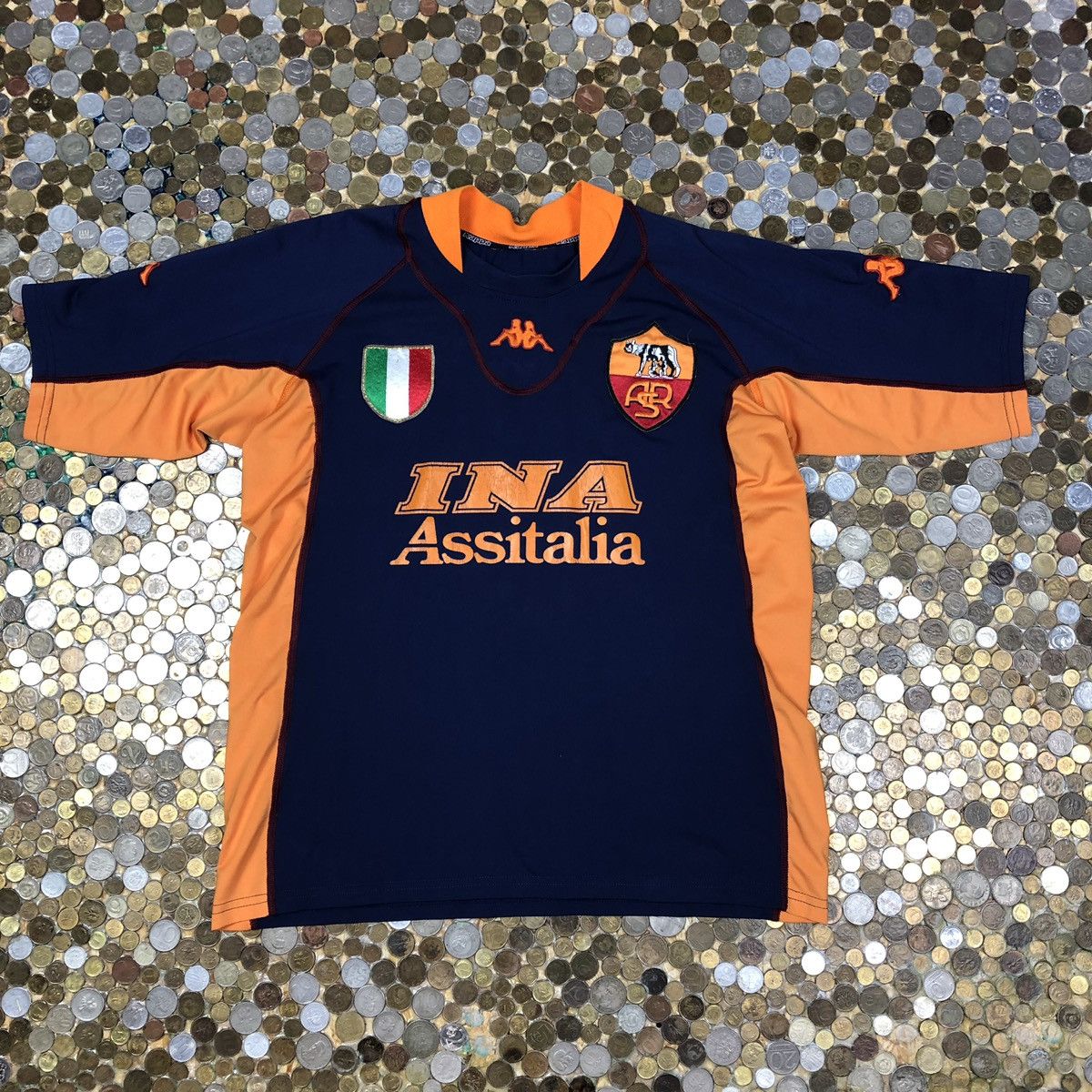 Kappa Kappa As Roma Jersey 2001 3rd jersey away Tshirt Size US S / EU 44-46 / 1 - 1 Thumbnail