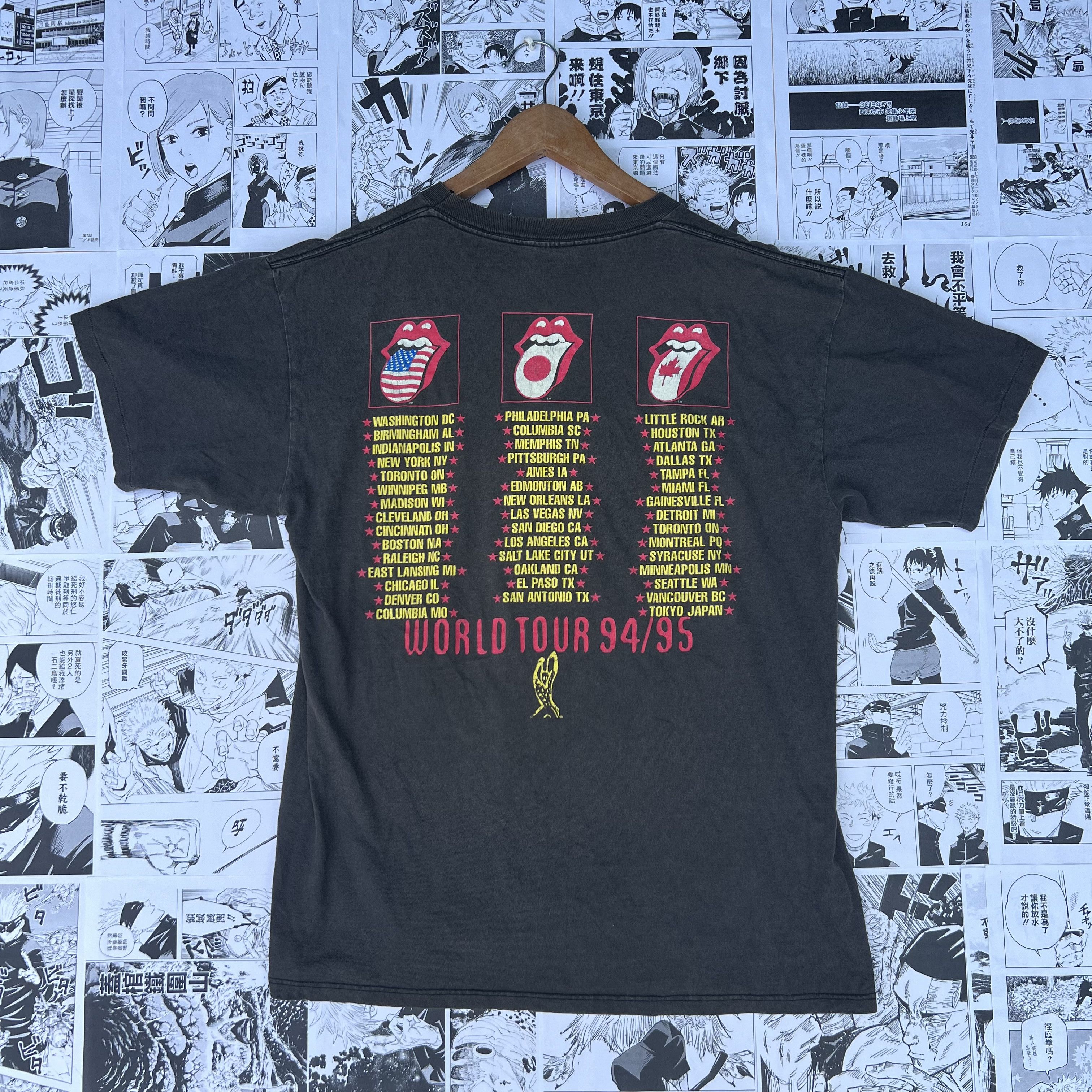 Band Tees × The Rolling Stones × Vintage VINTAGE TEE SHIRT THE ROLLING STONES TOUR 94/95 Size US XL / EU 56 / 4 - 2 Thumbnail