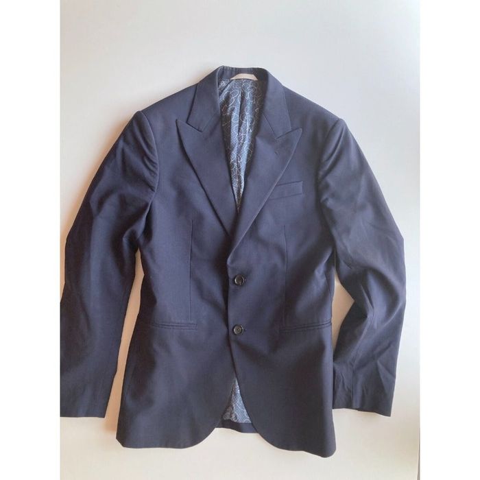 Louis Vuitton, Suits & Blazers, Menslouis Vuitton Uniforms Navy Blue  Virgin Wool Blazer Suit Jacket Size 44