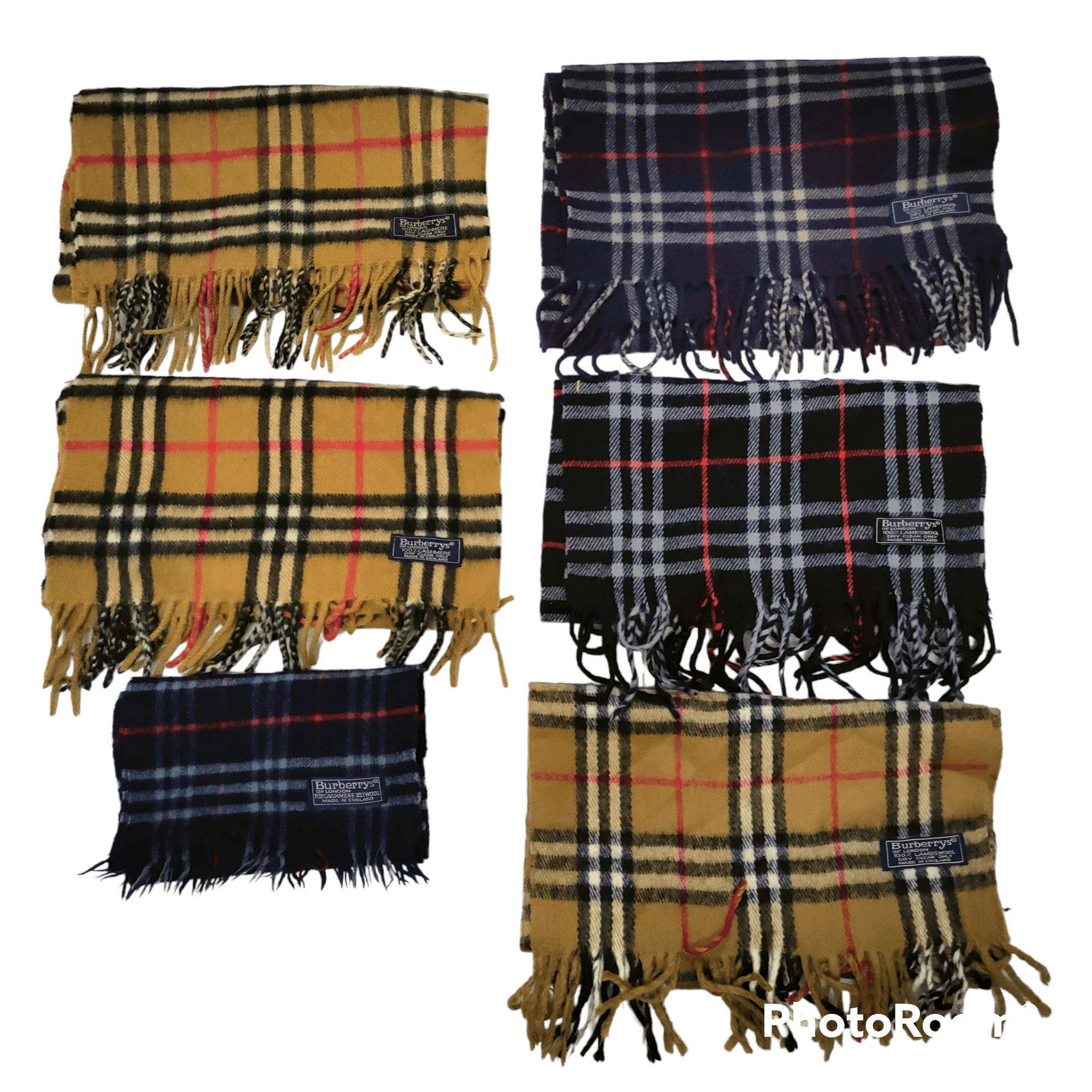 Burberry Bundle - Burberrys Novacheck Lambswool and Cashmere Scarves Size ONE SIZE - 1 Thumbnail