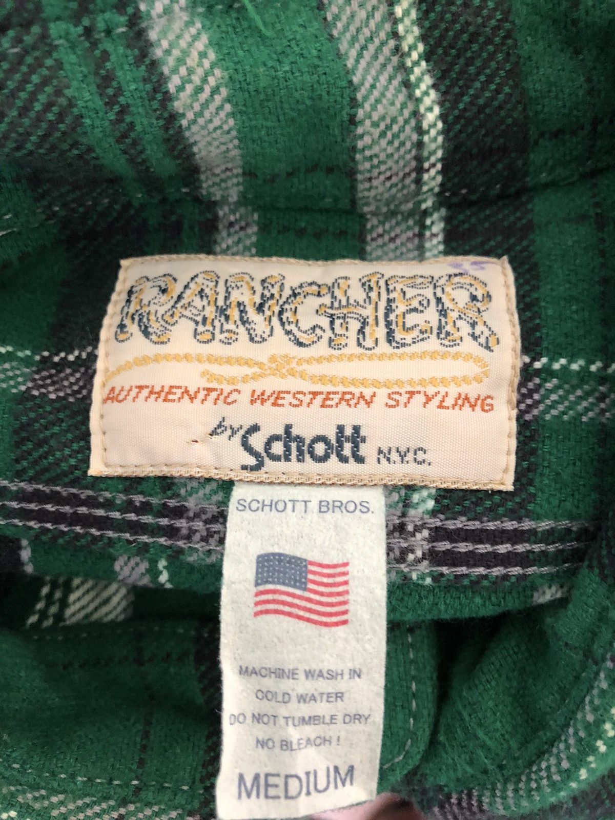 Schott Schott N.Y.C. Embroidery Flannel Shirt Size US M / EU 48-50 / 2 - 13 Thumbnail