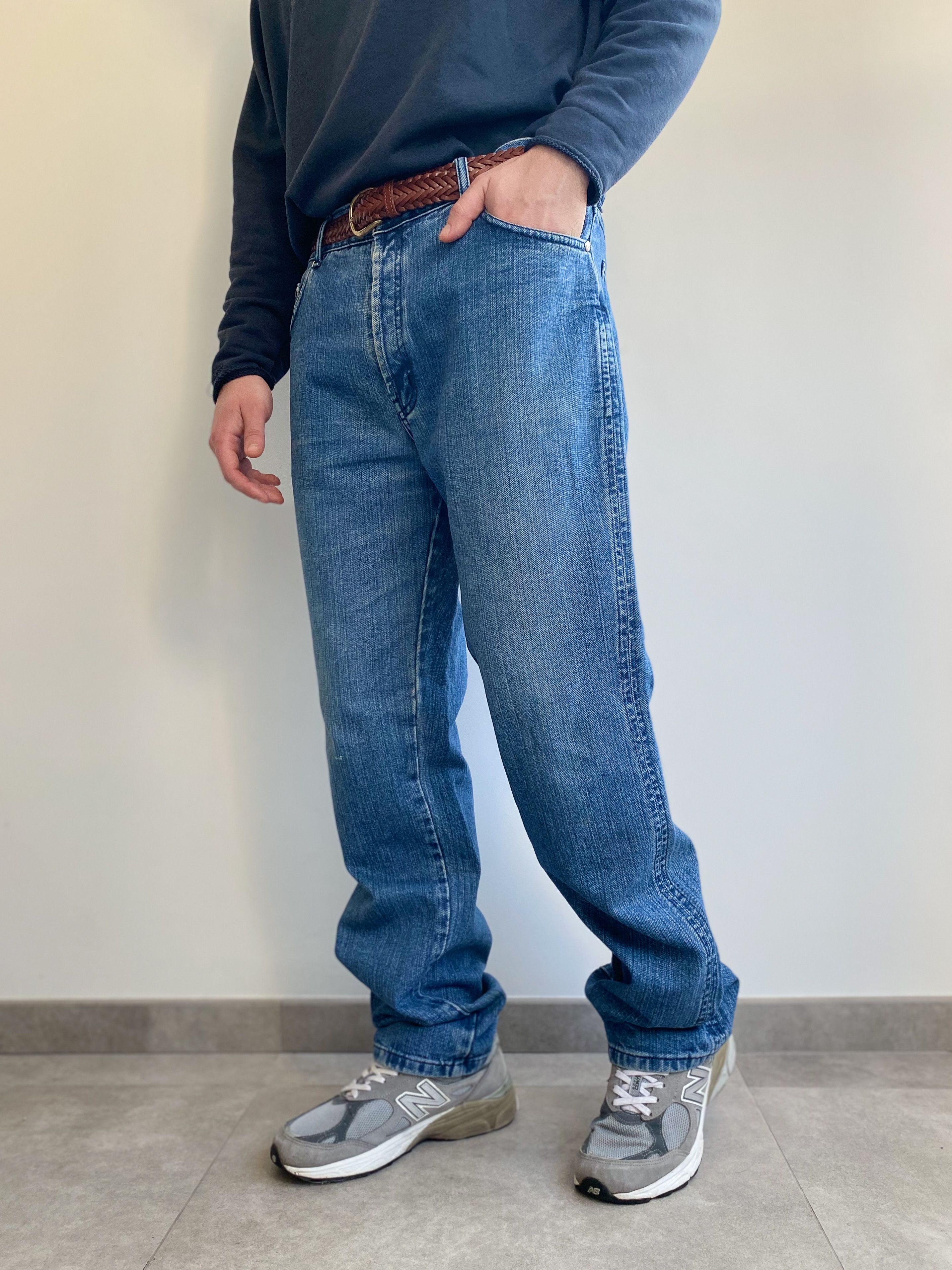 パンツ 90s vintage VERSACE JEANS COUTURE pants Versace Jeans Couture Stone Wash Jeans Straight Leg 90s