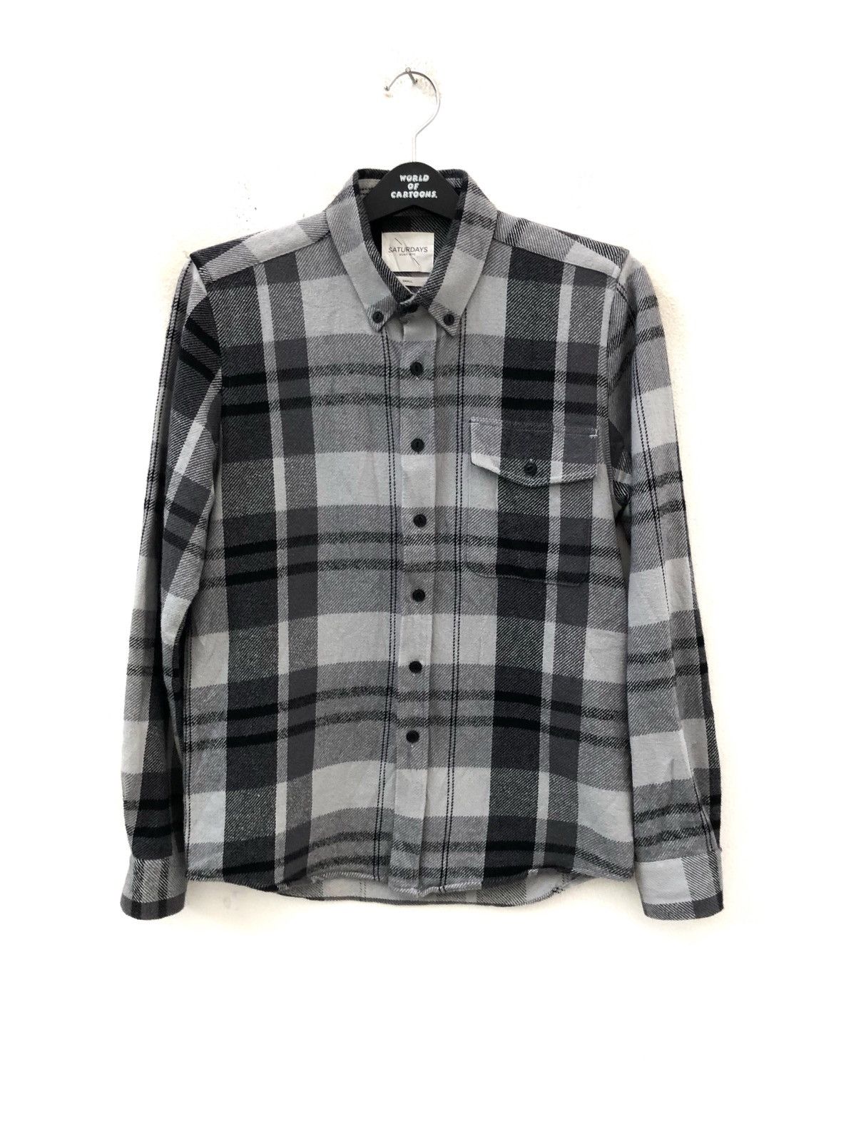 image of Plaid Checkered Flannel Shirt, Men's (Size Small)