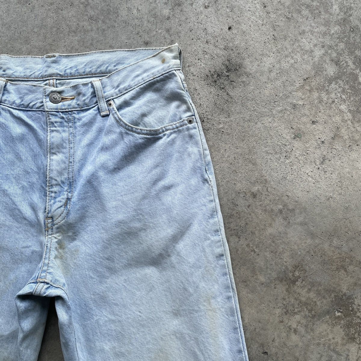 Edwin × Vintage Vintage Edwin US Classic Light Wash Dirty Denim Jeans Pants Size US 30 / EU 46 - 4 Thumbnail