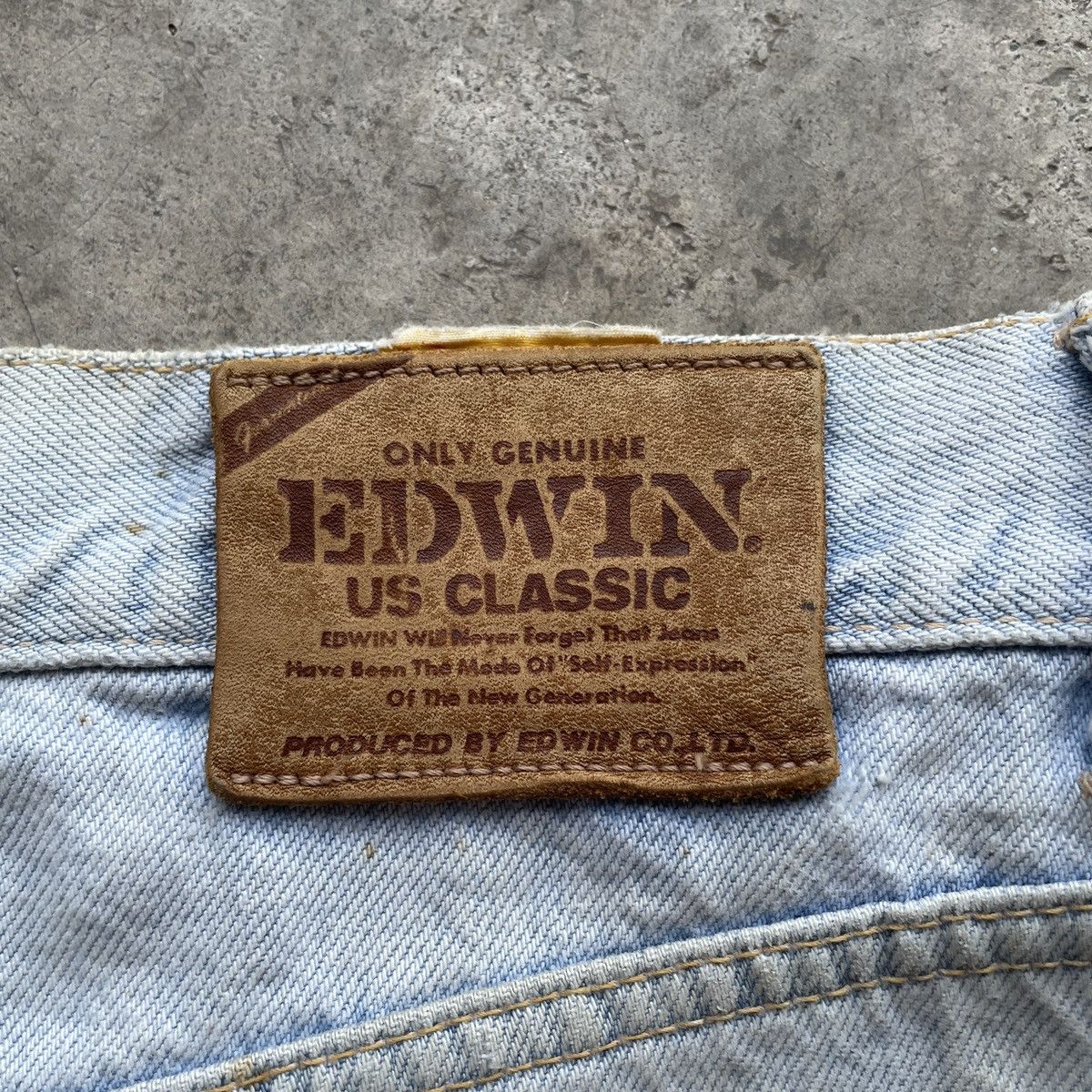 Edwin × Vintage Vintage Edwin US Classic Light Wash Dirty Denim Jeans Pants Size US 30 / EU 46 - 11 Thumbnail