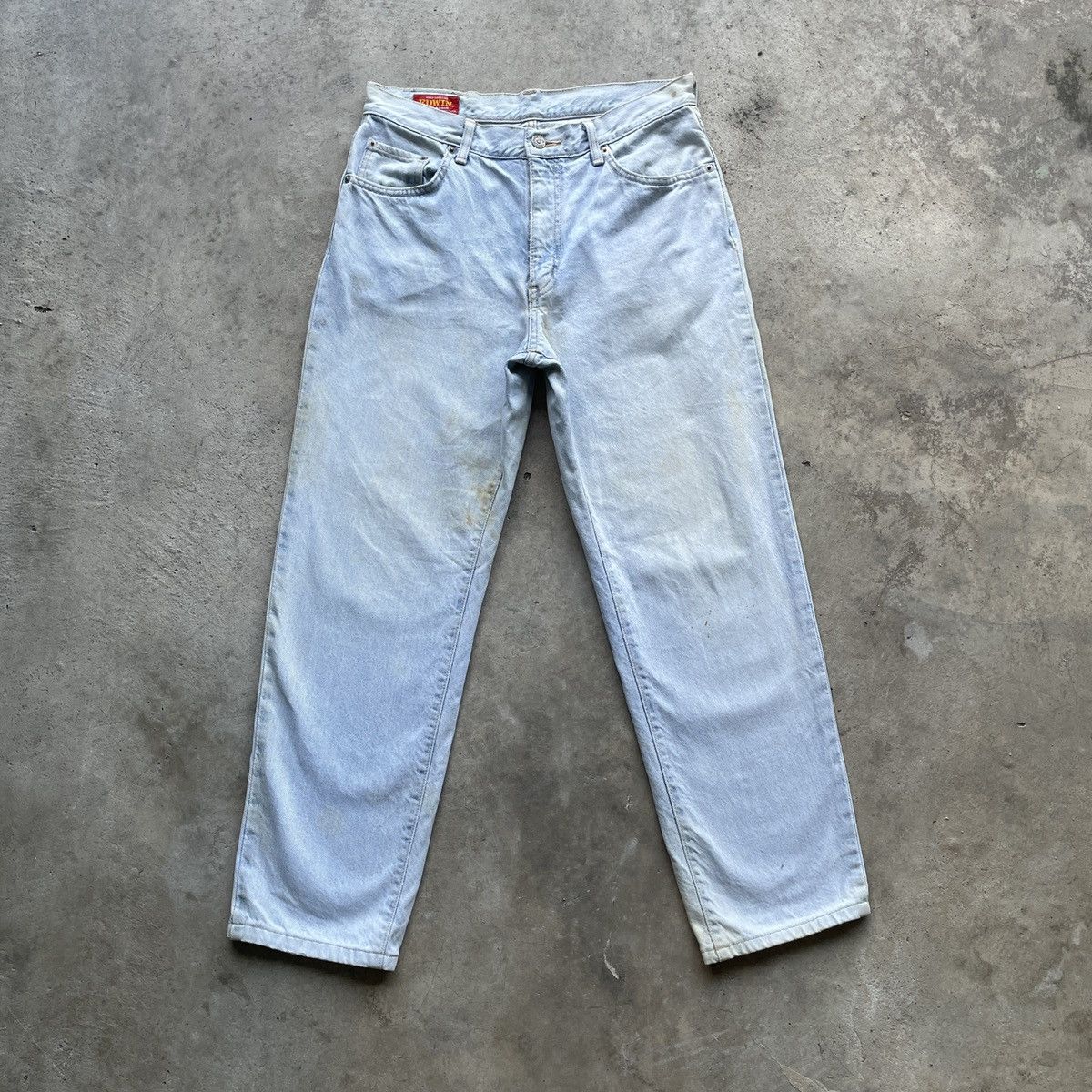 Edwin × Vintage Vintage Edwin US Classic Light Wash Dirty Denim Jeans Pants Size US 30 / EU 46 - 1 Thumbnail