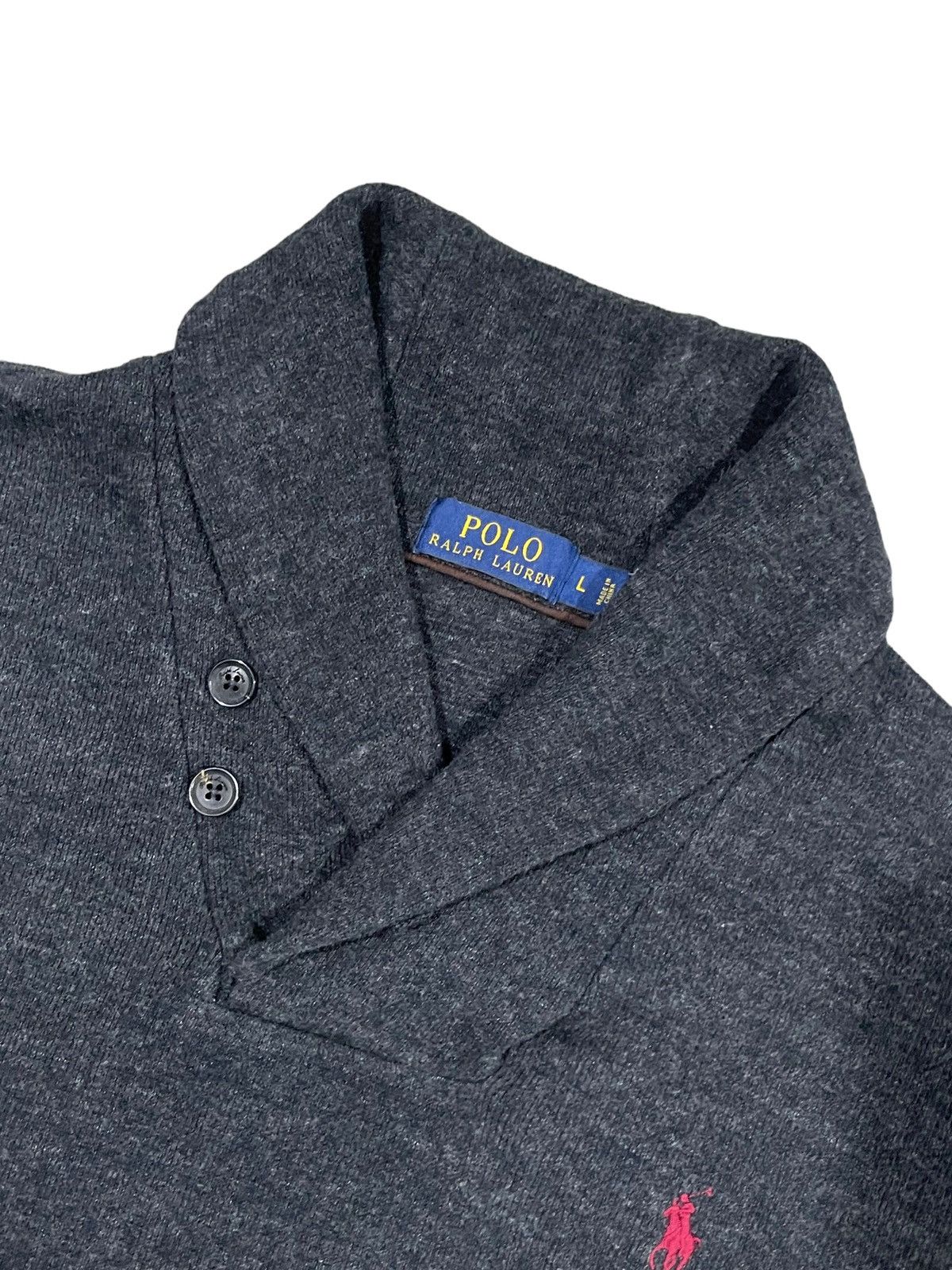 Polo Ralph Lauren Vintage Polo Ralph Lauren Shawl Knit Sweater Size L Size US L / EU 52-54 / 3 - 13 Thumbnail