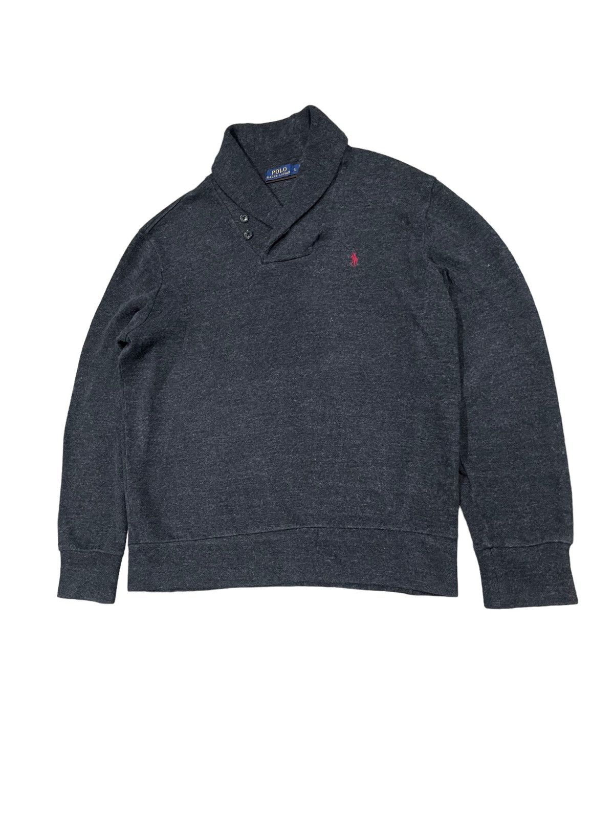 Polo Ralph Lauren Vintage Polo Ralph Lauren Shawl Knit Sweater Size L Size US L / EU 52-54 / 3 - 3 Thumbnail