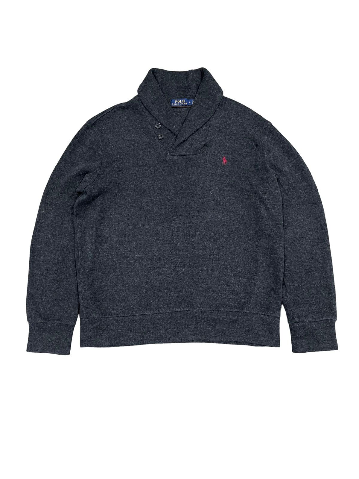 Polo Ralph Lauren Vintage Polo Ralph Lauren Shawl Knit Sweater Size L Size US L / EU 52-54 / 3 - 2 Thumbnail