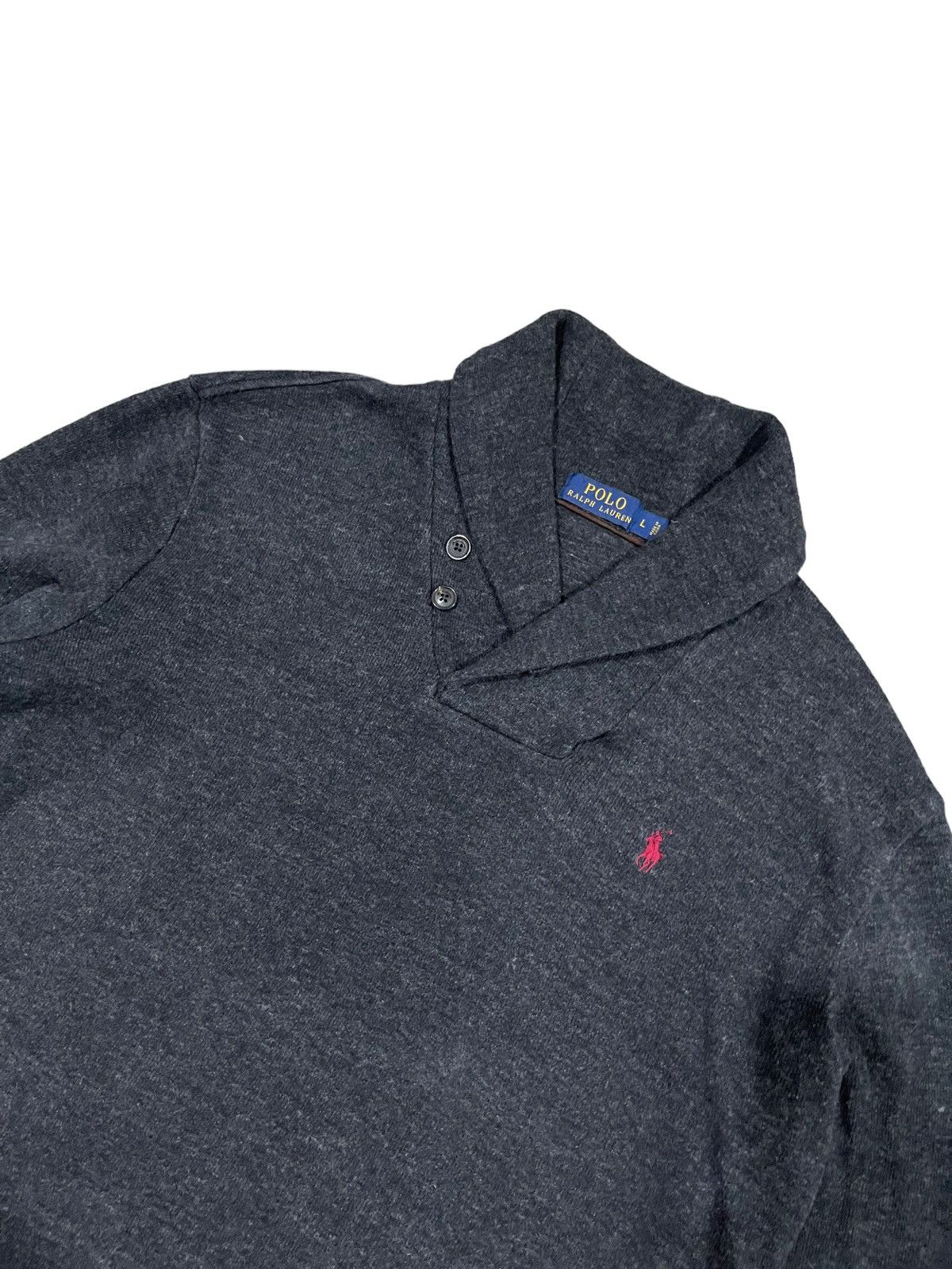 Polo Ralph Lauren Vintage Polo Ralph Lauren Shawl Knit Sweater Size L Size US L / EU 52-54 / 3 - 12 Thumbnail