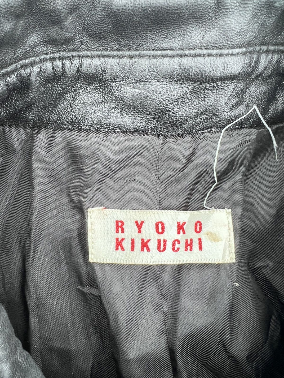 Japanese Brand × Vintage RYOKO KIKUCHI LEATHER JACKET Size XS / US 0-2 / IT 36-38 - 4 Thumbnail