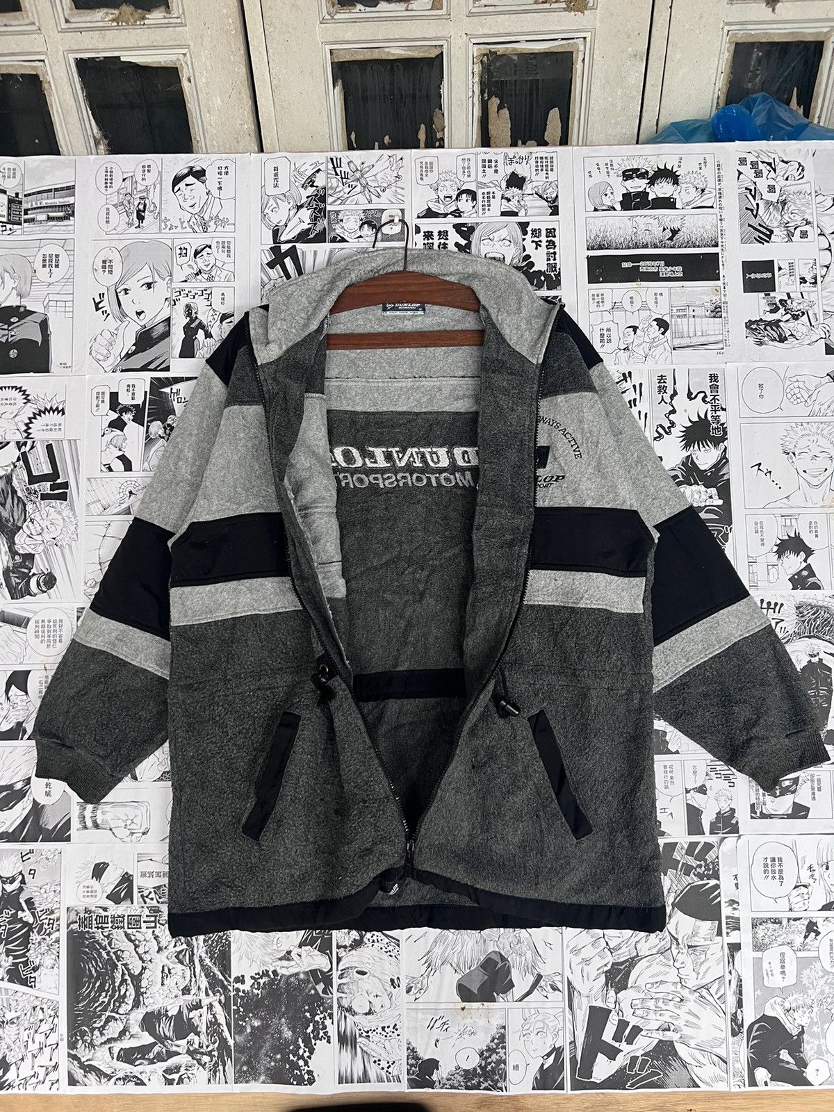 Dunlop × Vintage DUNLOP MOTORSPORT FLEECE JACKET WITH BIG LOGO Size US M / EU 48-50 / 2 - 7 Thumbnail