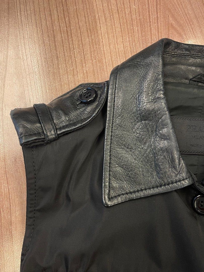 Prada Prada Nylon Leather Black Belted Buckle Vest Size S / US 4 / IT 40 - 3 Thumbnail