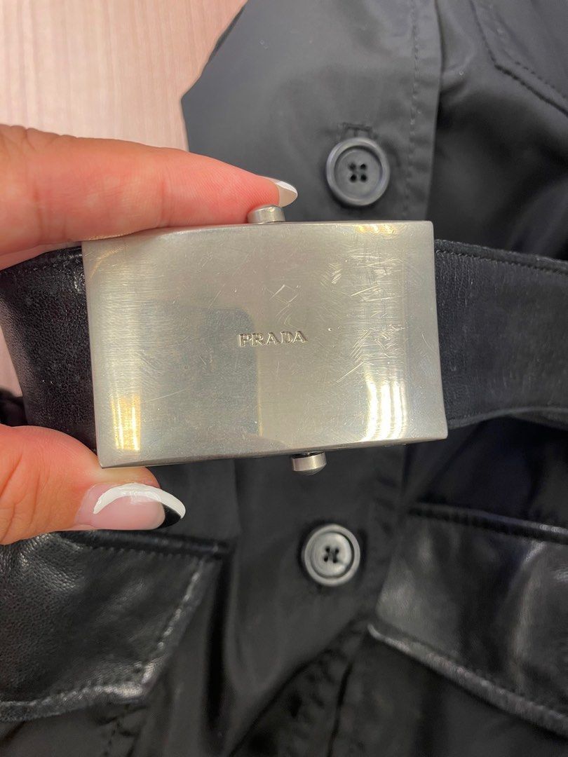 Prada Prada Nylon Leather Black Belted Buckle Vest Size S / US 4 / IT 40 - 8 Thumbnail