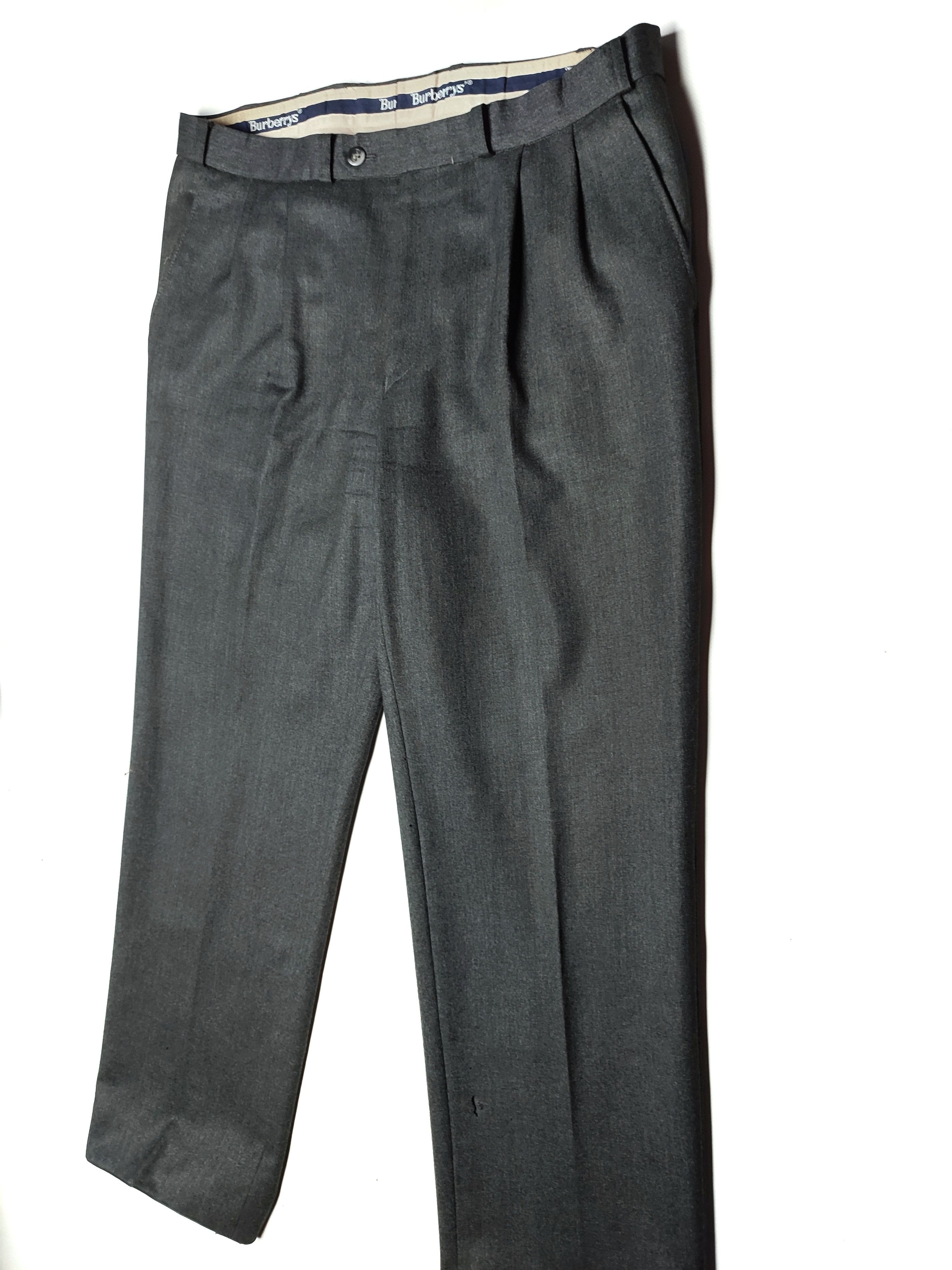 Burberry × Vintage Burberry's Vintage Wool Casual Pants Size US 34 / EU 50 - 2 Thumbnail