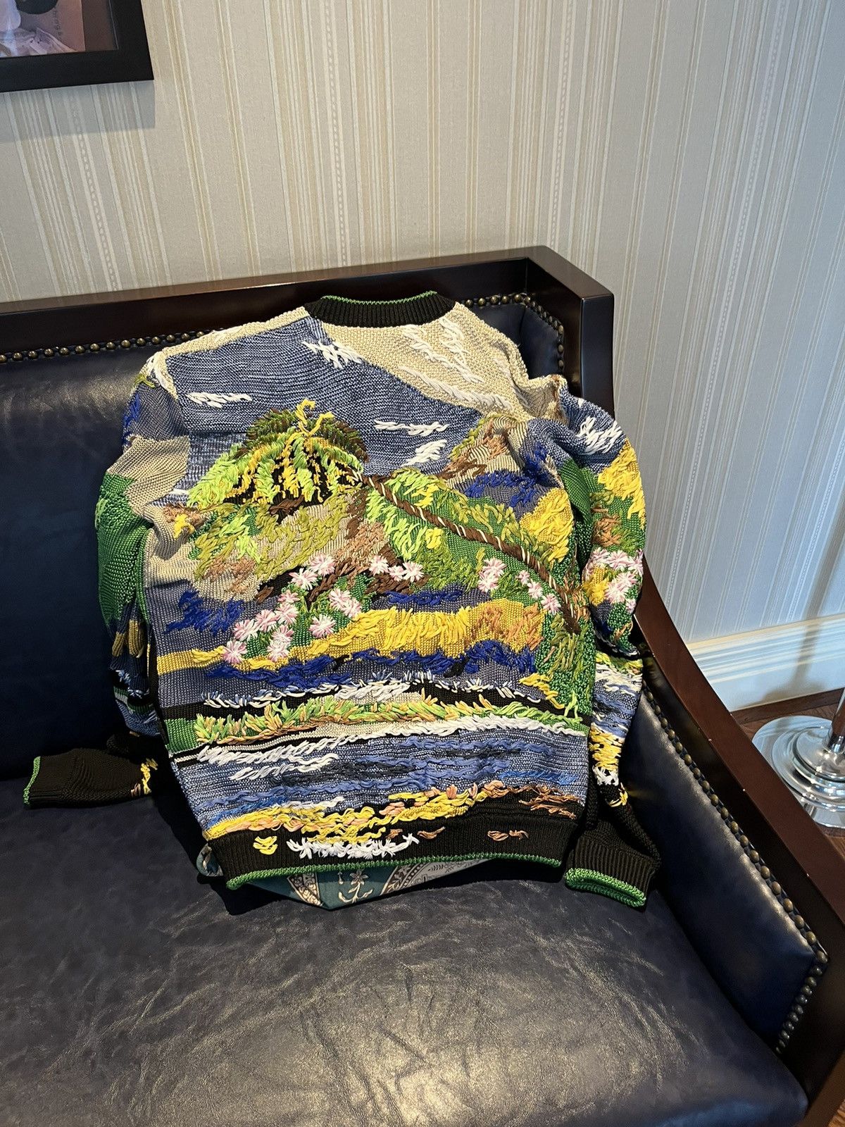 Saint Laurent Paris teddy jacket with jacquard.embroidery Size US M / EU 48-50 / 2 - 6 Thumbnail